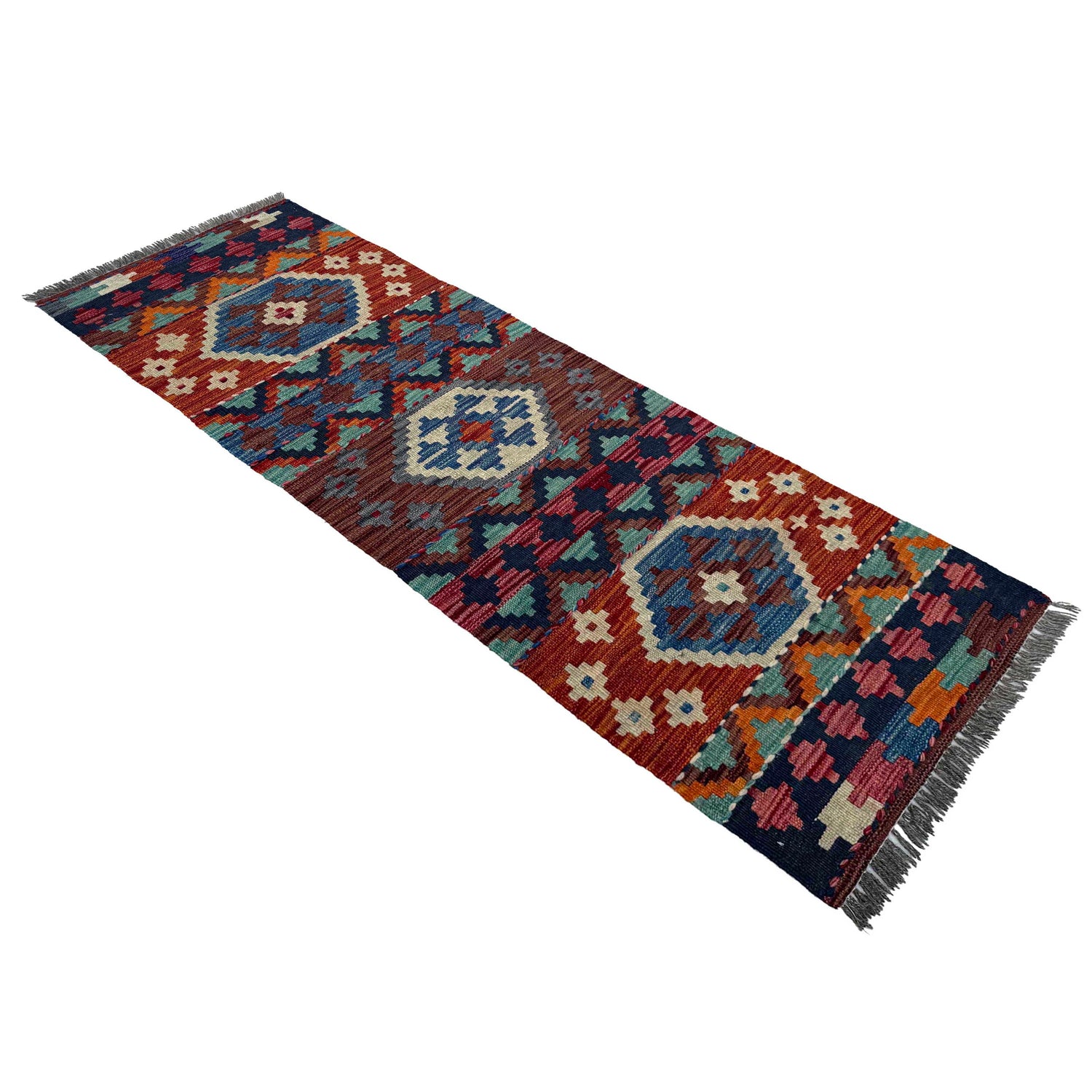 Handmade Vegetable Kelim Runner 1' 8" x 4' 11"  ft / 51 x 150 cm - No. P37237