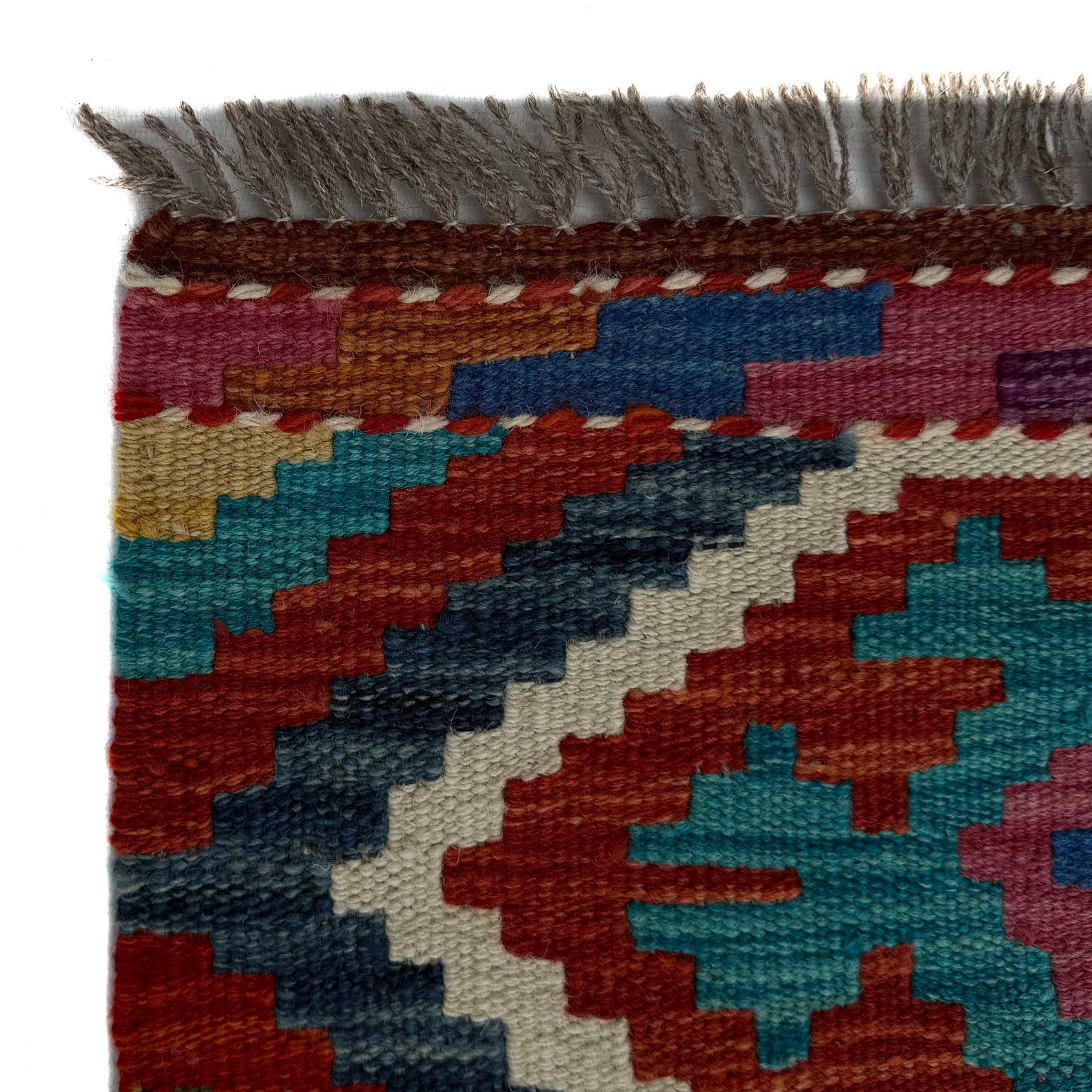 Hand Woven Wool Kelim Runner 1' 8" x 5' 2"  ft / 51 x 158 cm - No. P37239