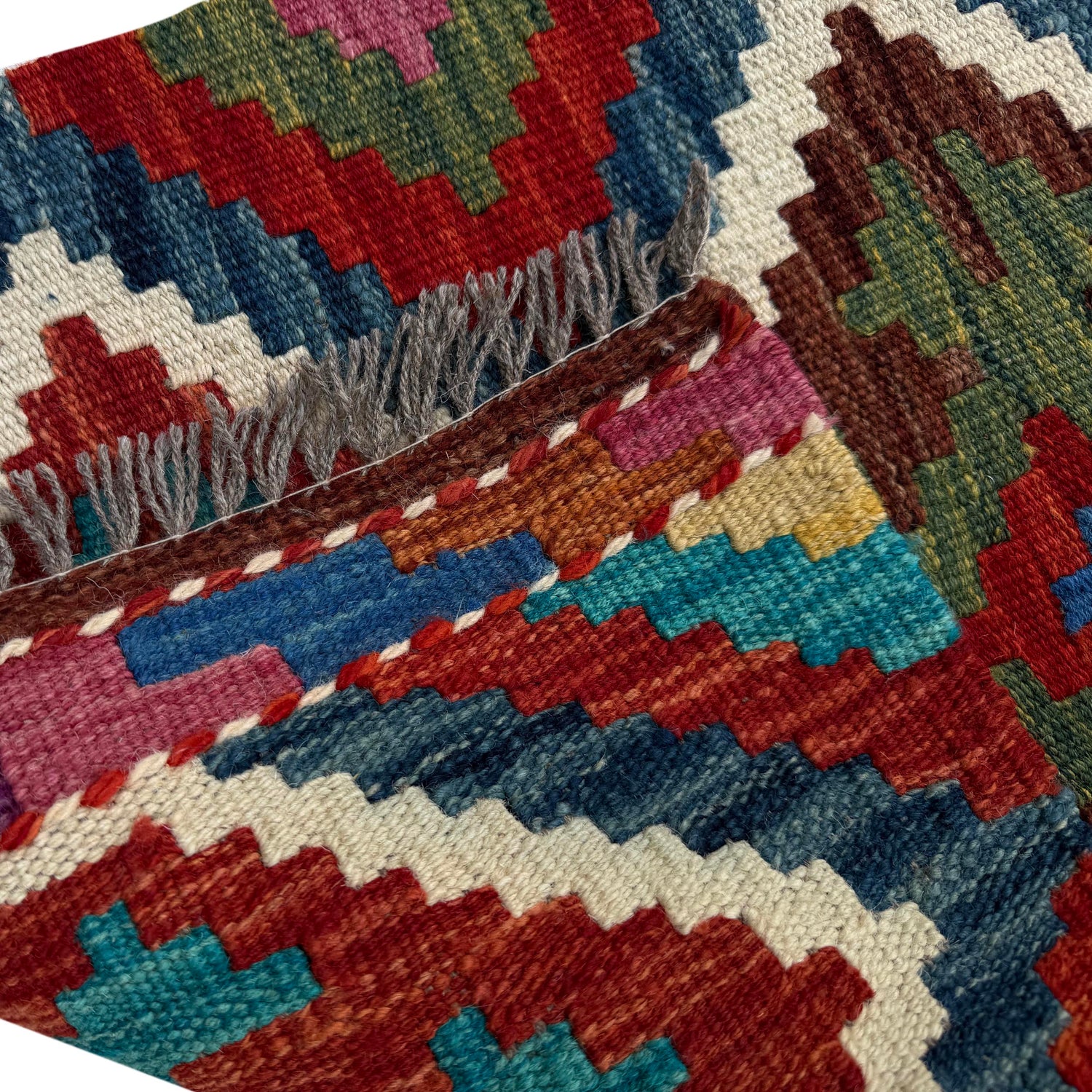 Hand Woven Wool Kelim Runner 1' 8" x 5' 2"  ft / 51 x 158 cm - No. P37239