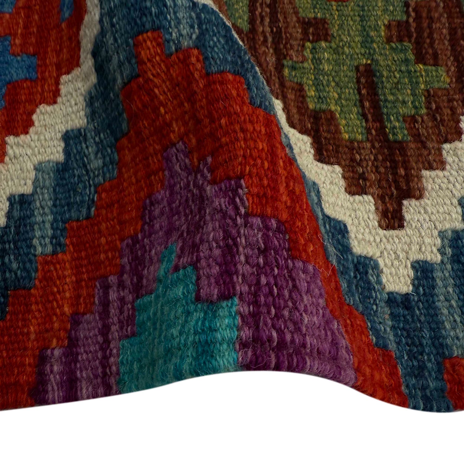 Hand Woven Wool Kelim Runner 1' 8" x 5' 2"  ft / 51 x 158 cm - No. P37239