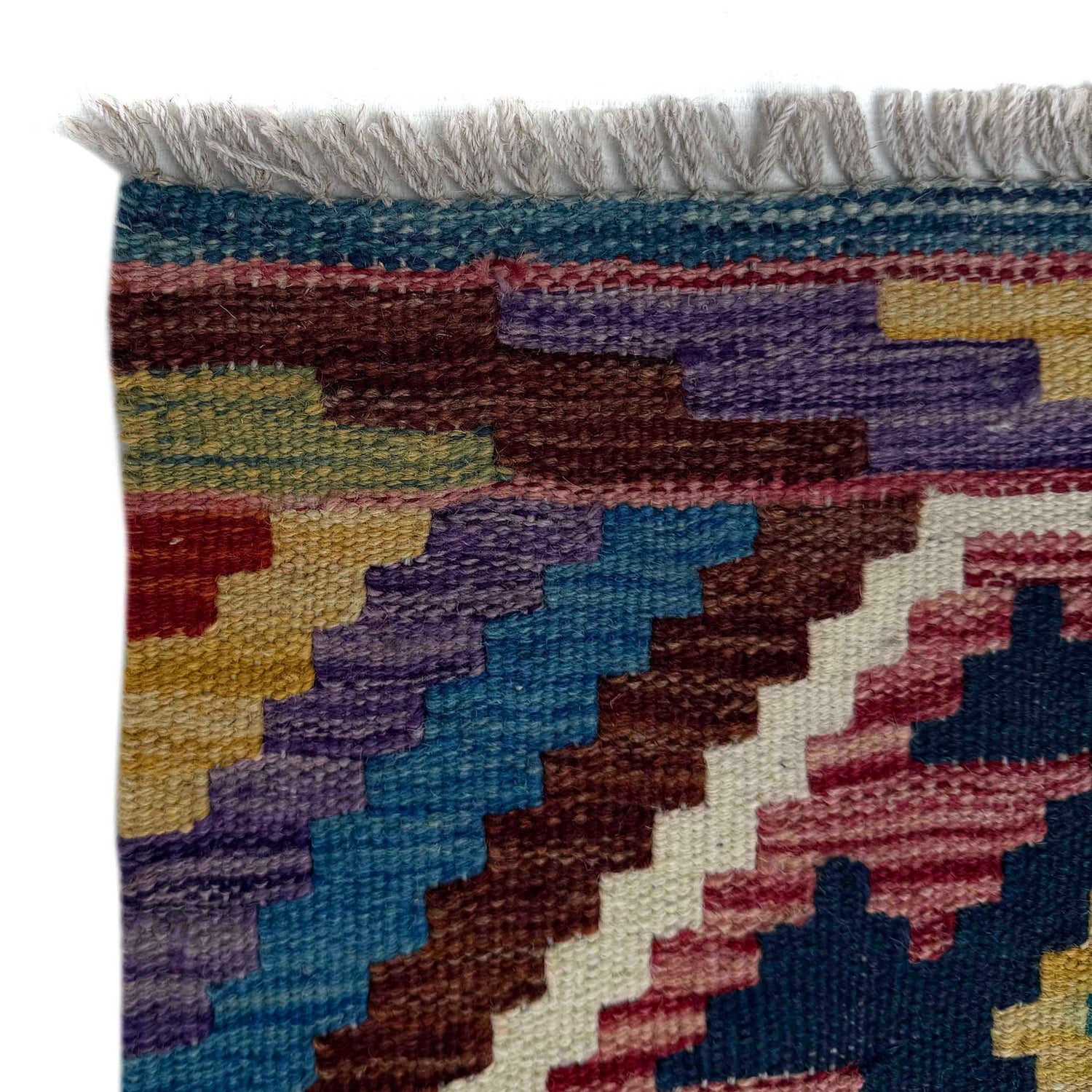 Handmade Turkish Design Wool Kilim Runner 1' 8" x 4' 10"  ft / 50 x 148 cm - No. P37240