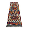 Hand Woven Wool Kelim Runner 1' 7" x 4' 11"  ft / 48 x 150 cm - No. P37242