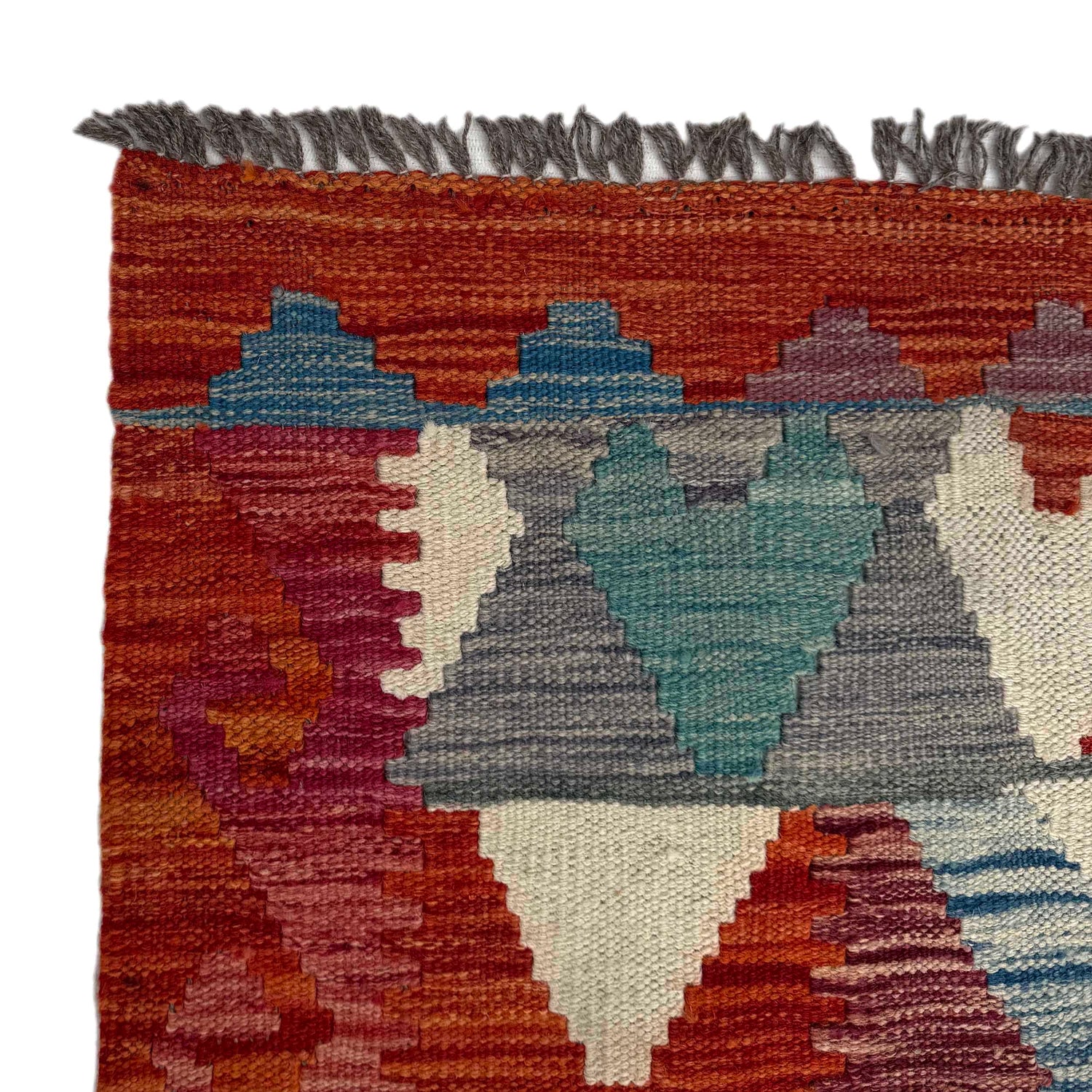 Hand Woven Wool Kelim 6' 4" x 9' 5" ft / 194 x 288 cm - No. P37243