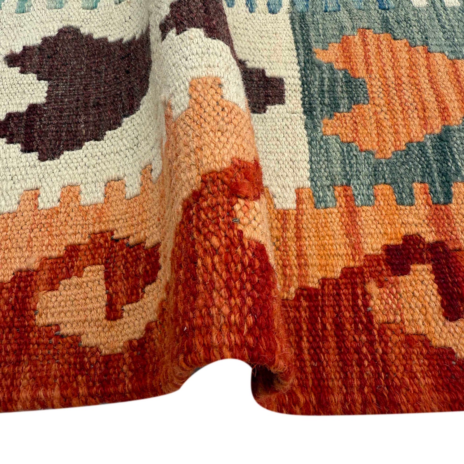 Hand Woven Wool Kelim 6' 4" x 9' 5" ft / 194 x 288 cm - No. P37243