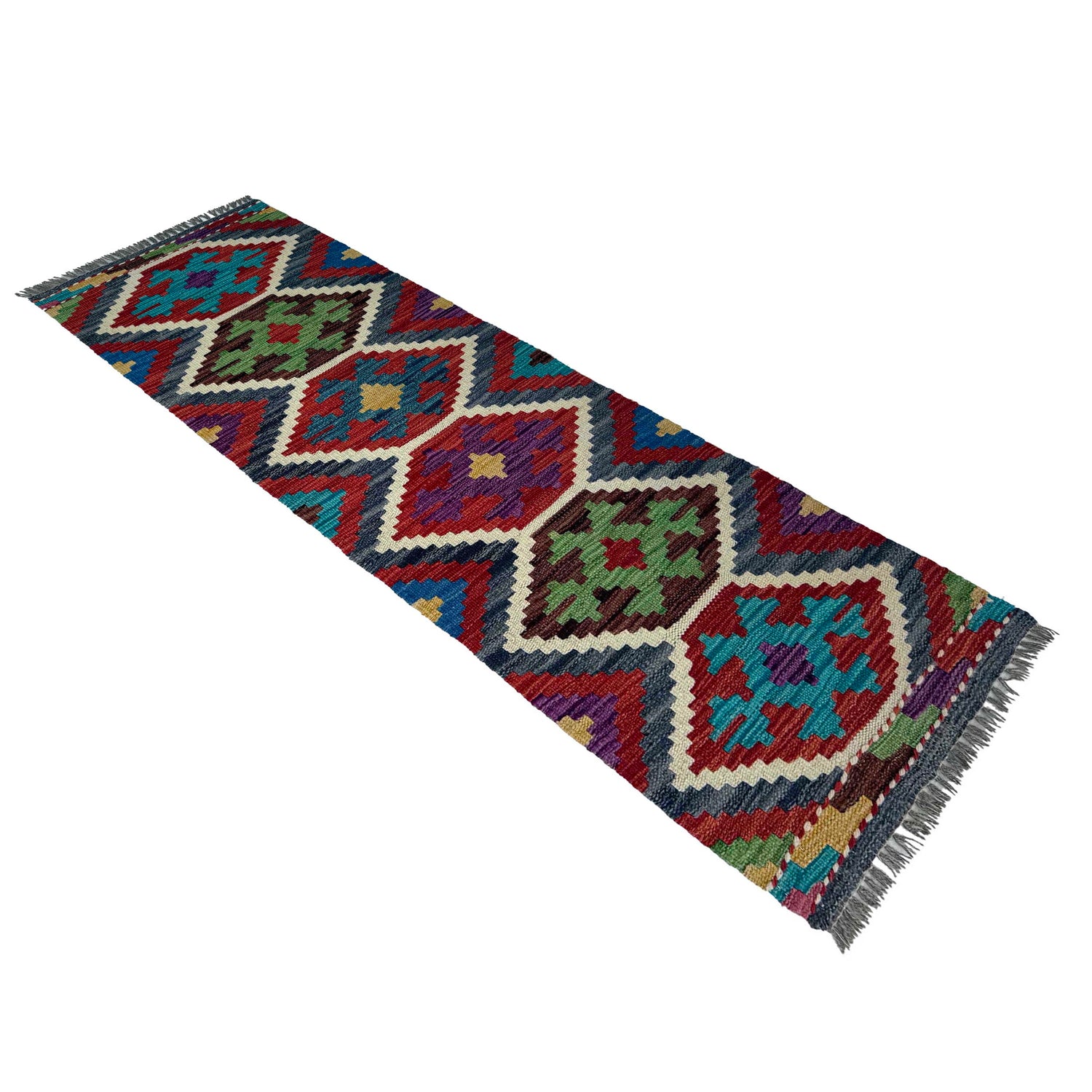 Short Chobi Kilim Runner 1' 7" x 5' 2"  ft / 47 x 157 cm - No. P37244
