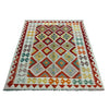Handmade Afghan Vegetable Kilim 4' 10" x 6' 7" ft / 148 x 201 cm - No. P37248