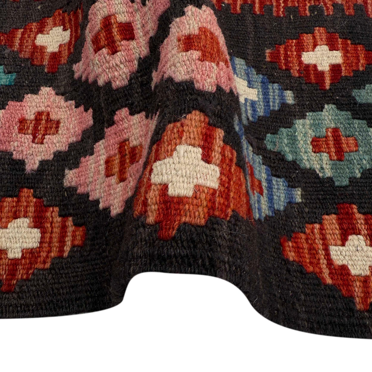 Hand Knotted Flatweave Kilim 6' 7" x 9' 9" ft / 200 x 296 cm - No. P37250