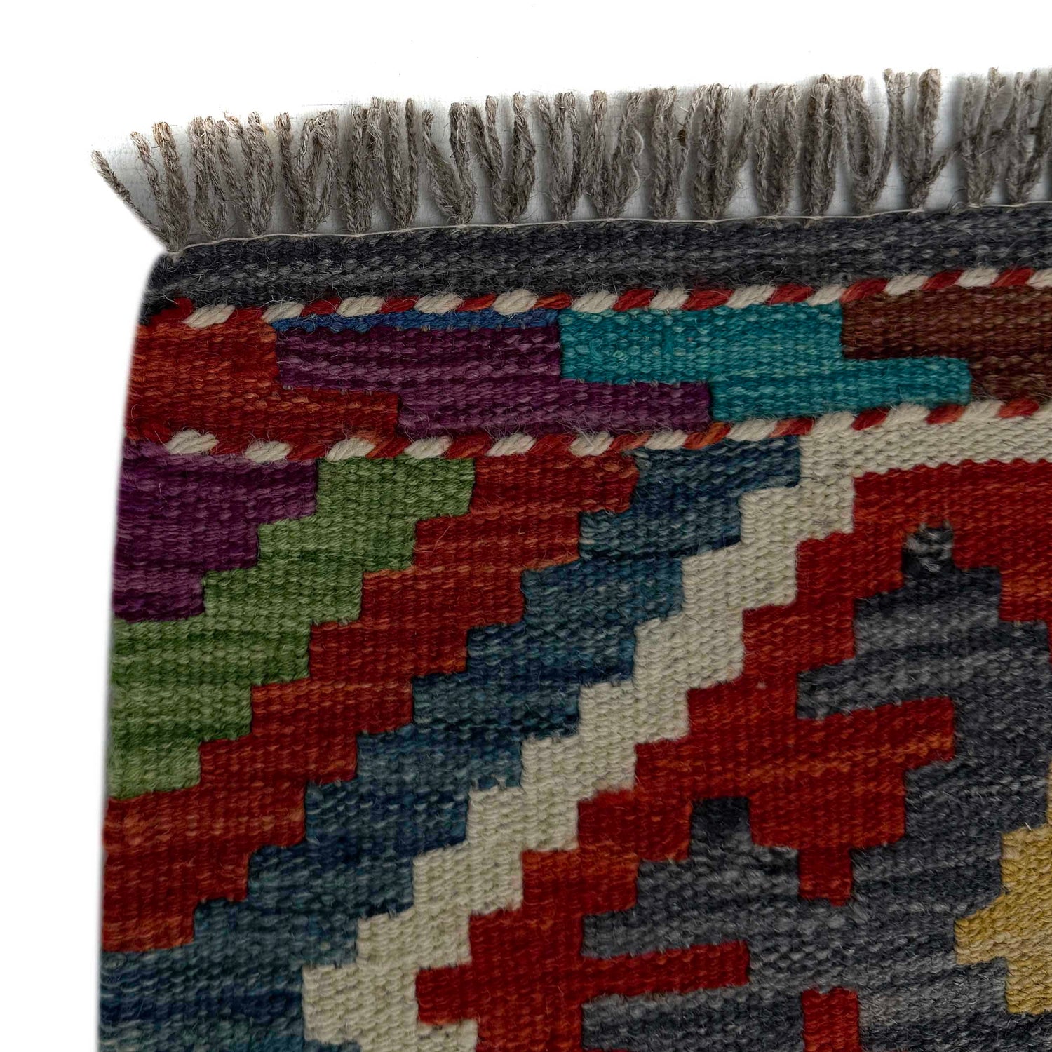 Hand Knotted Flatweave Kilim Runner 1' 8" x 5' 2"  ft / 50 x 157 cm - No. P37253