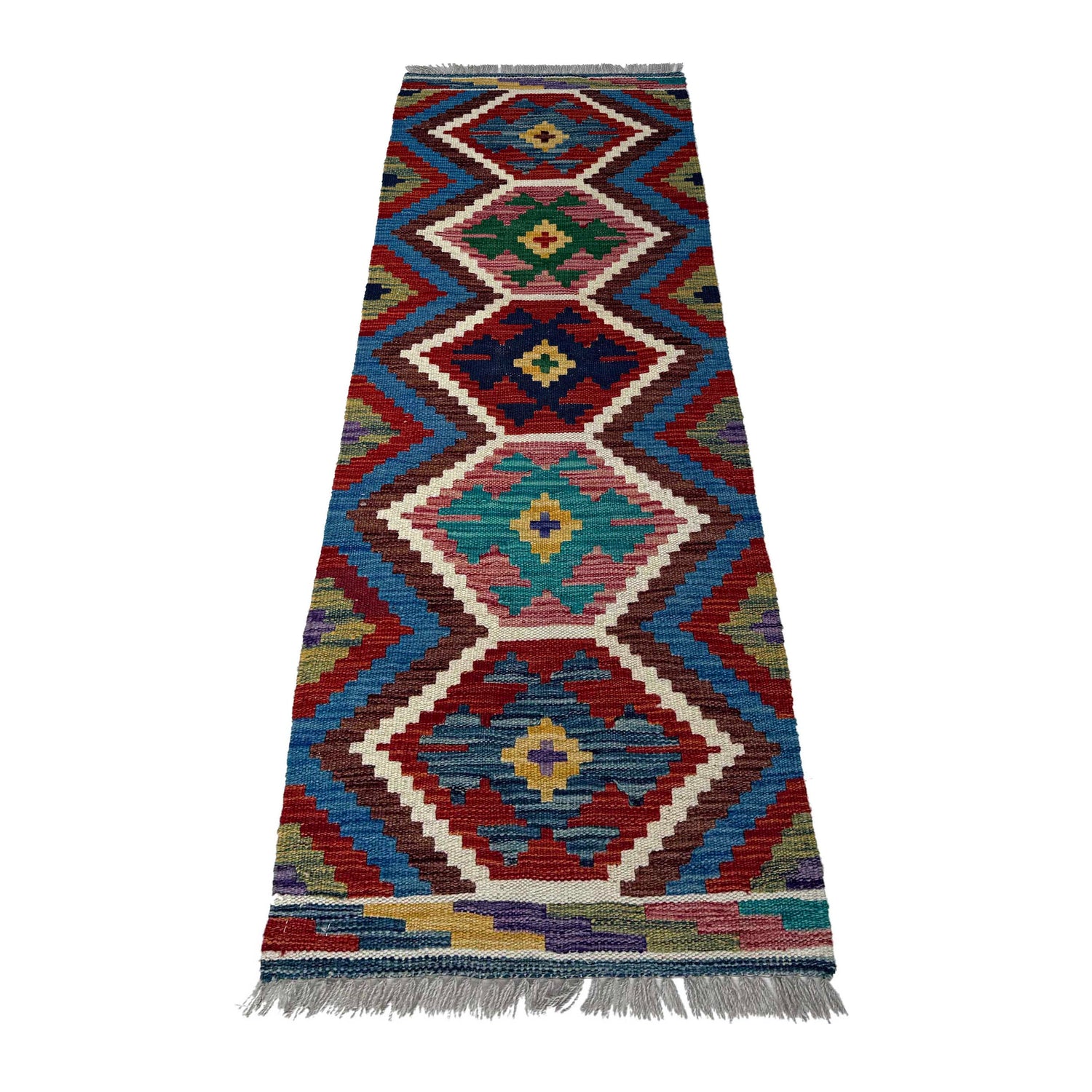 Hand Made Afghan Kilim Runner 1' 8" x 4' 11"  ft / 50 x 150 cm - No. P37256