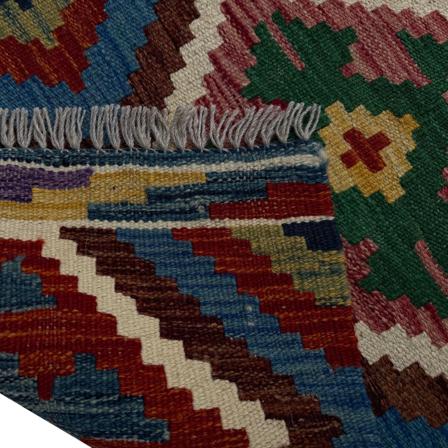 Hand Made Afghan Kilim Runner 1' 8" x 4' 11"  ft / 50 x 150 cm - No. P37256