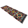 Multi Color ful Flat-Weave Wool Kilim Runner  1' 8" x 5' 3"  ft / 52 x 159 cm - No. P37261
