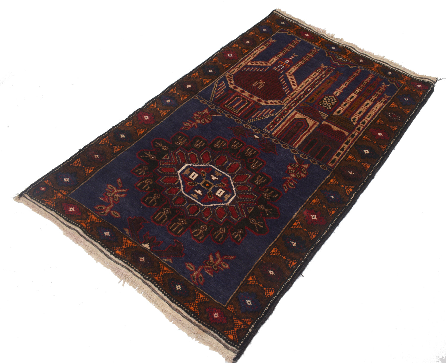 Hand Knotted Prayer Rug 2' 8" x 4' 4" ft / 82 x 133 cm - No. R12595