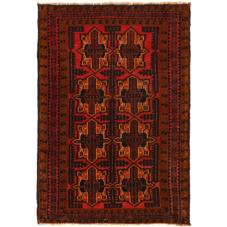 Handmade Baluchi Rug 2' 9" x 4' 6" ft / 84 x 136 cm - No. R12917