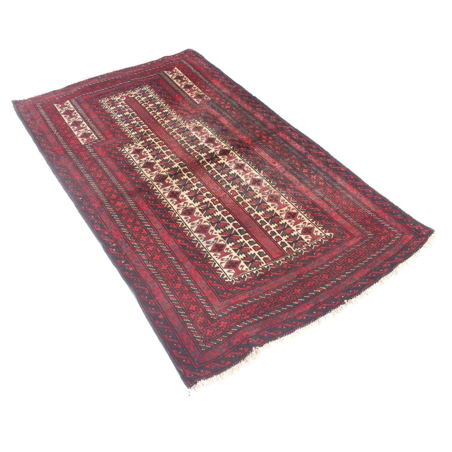 Hand Knotted Prayer Rug 3' 2" x 5' 3" ft / 96 x 161 cm - R13480