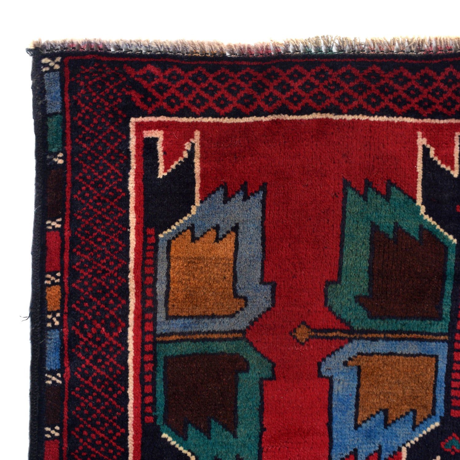 Red Baluchi Rug 2' 11" x 4' 5" ft / 88 x 134 cm - No. R13501