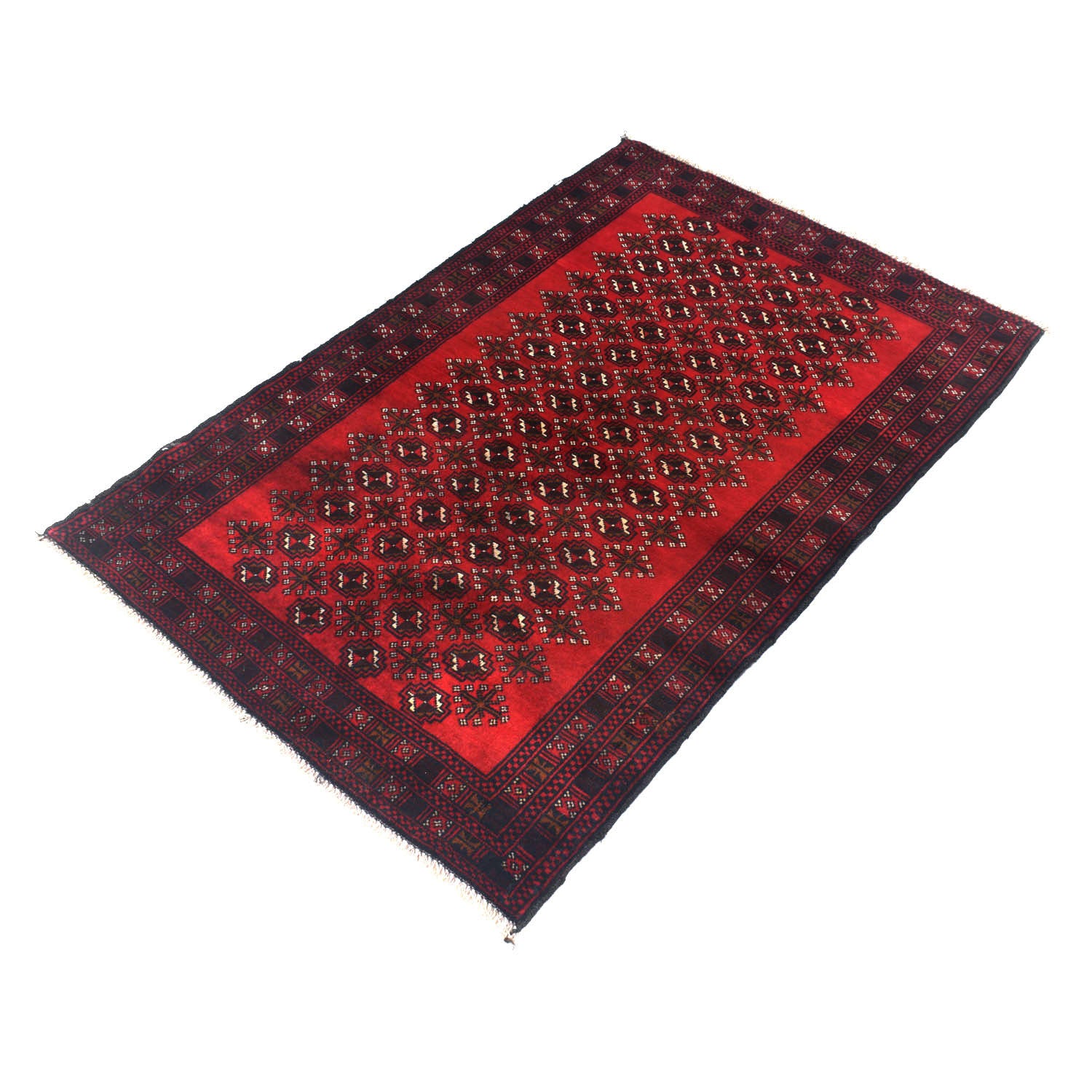 Red Baluchi Rug 3' 0" x 4' 6" ft / 91 x 138 cm - No. R13578