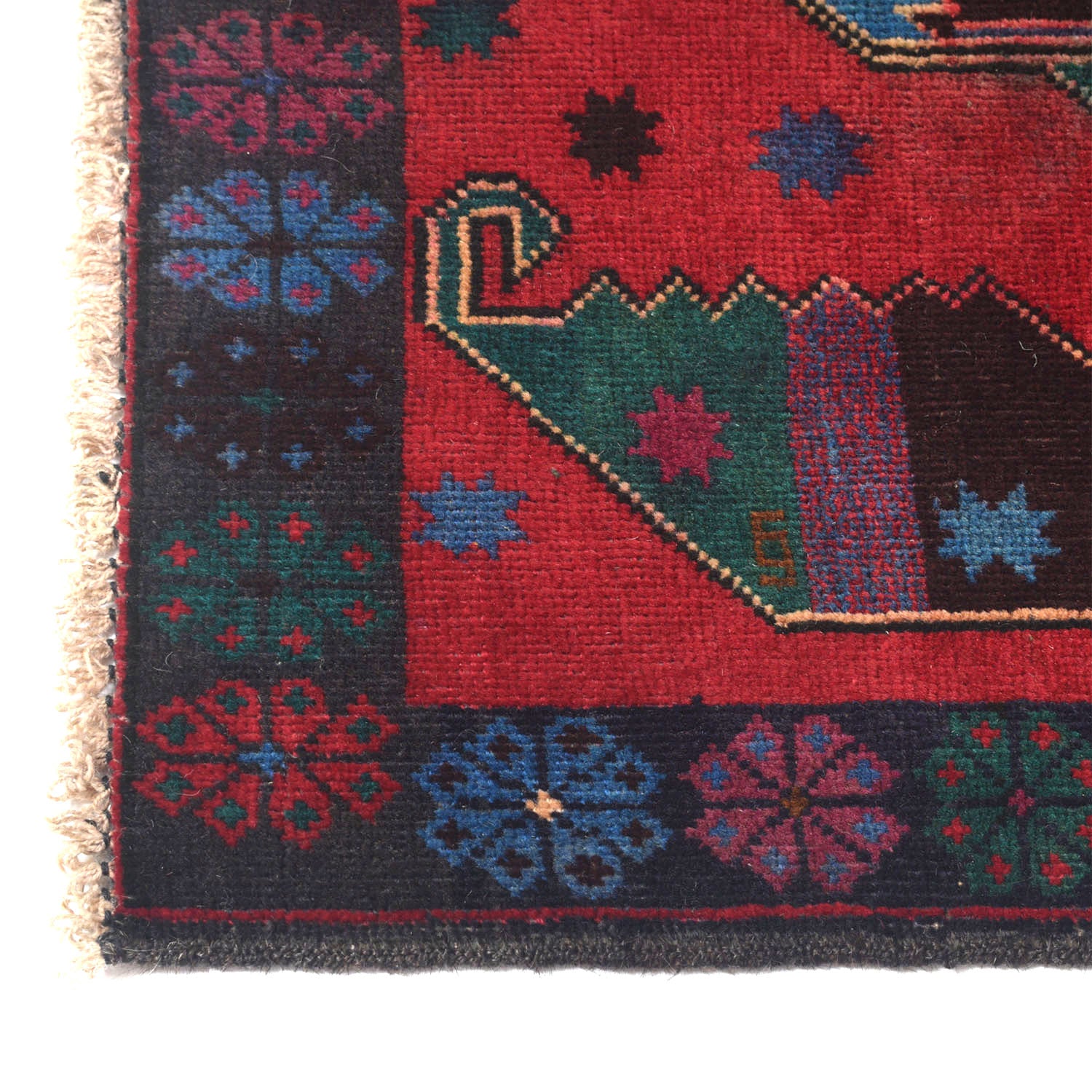Red Baluchi Rug 2' 10" x 4' 7" ft / 86 x 139 cm - No. R13647