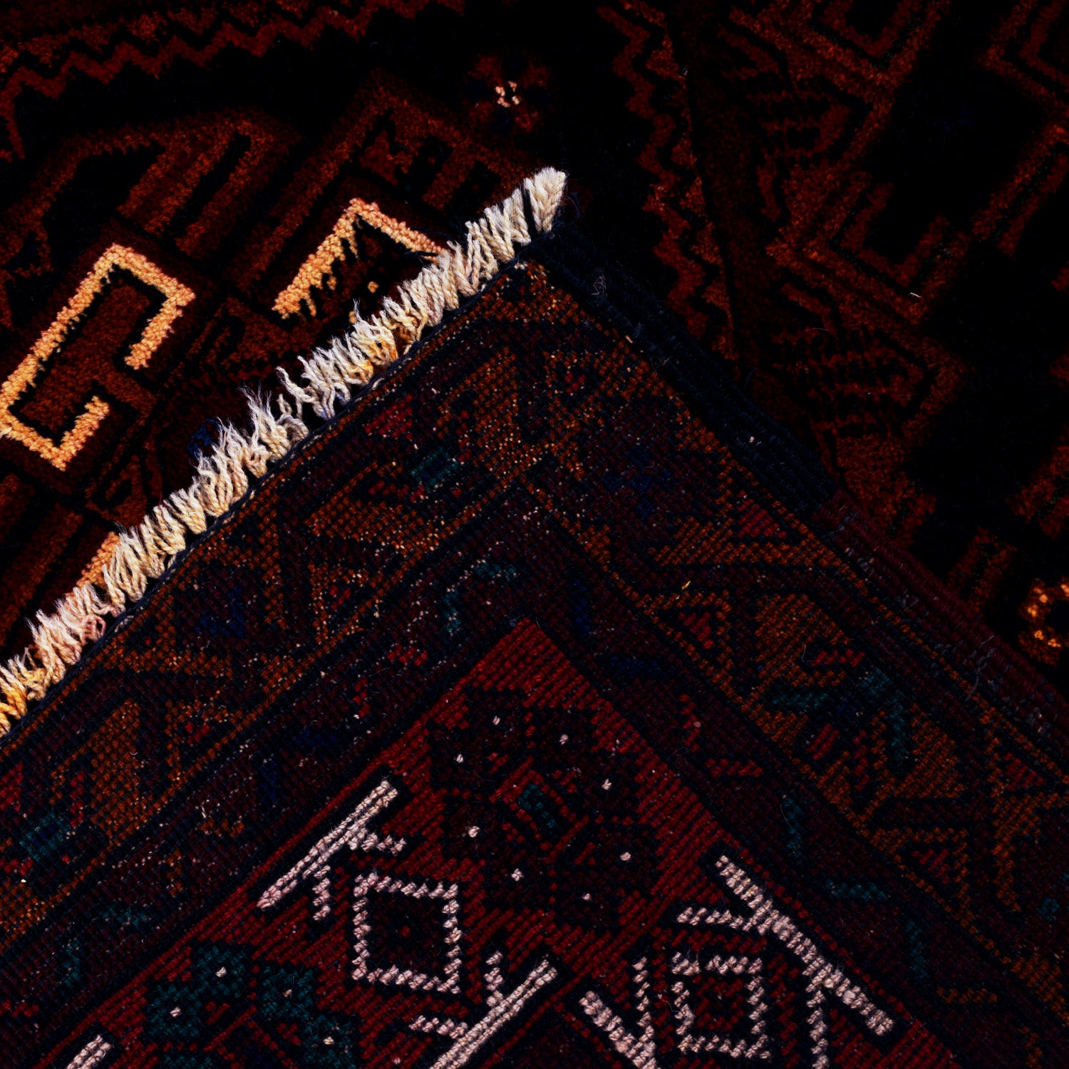 Hand Knotted Baluchi Rug 4' 1" x 6' 6" ft / 125 x 199 cm - No. R17951