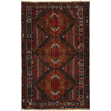 Baluch Short Rug 4' 1" x 6' 7" ft / 125 x 200 cm - No. R18211