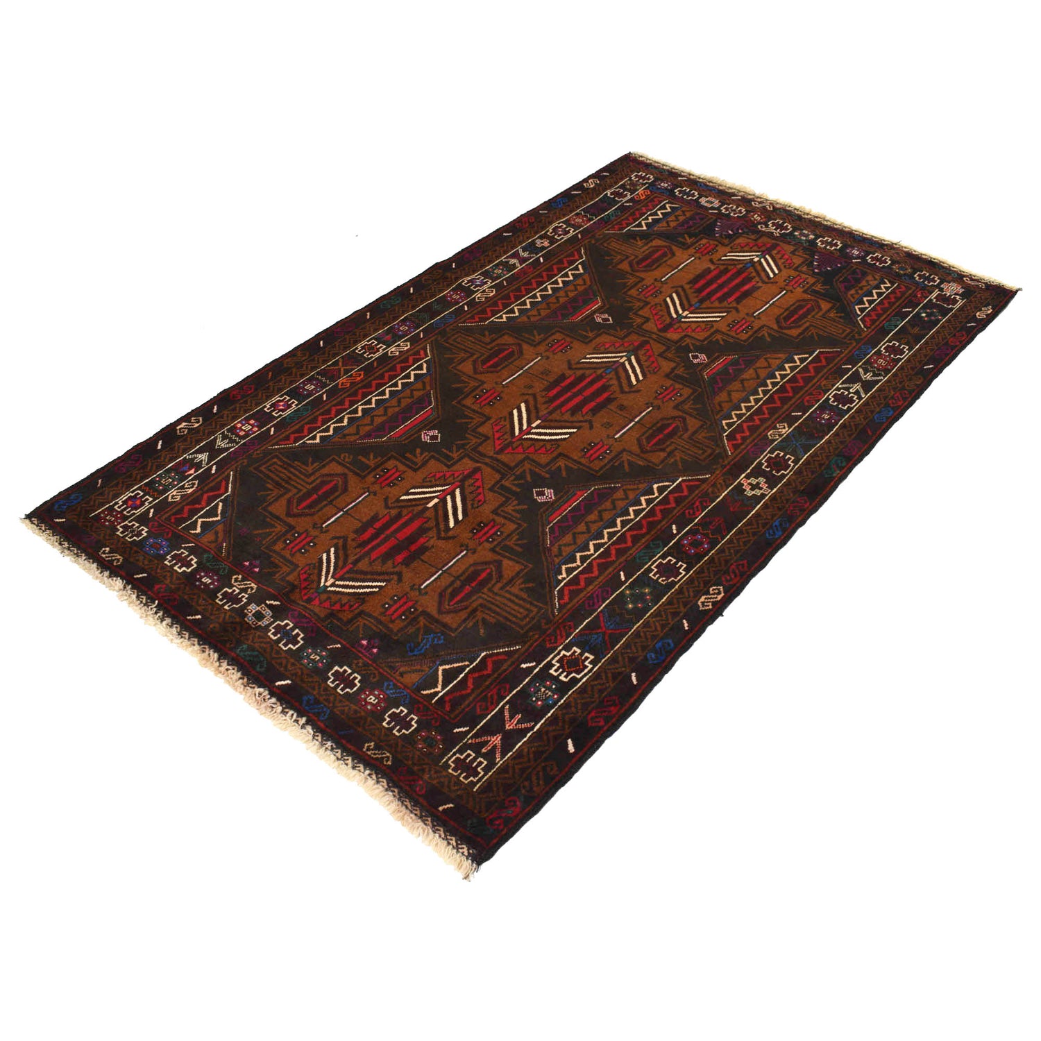 Baluch Short Rug 4' 1" x 6' 7" ft / 125 x 200 cm - No. R18211