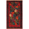 Handmade Pictorial Carpet 3' 8" x 6' 7" ft / 112 x 201 cm - No. R18219