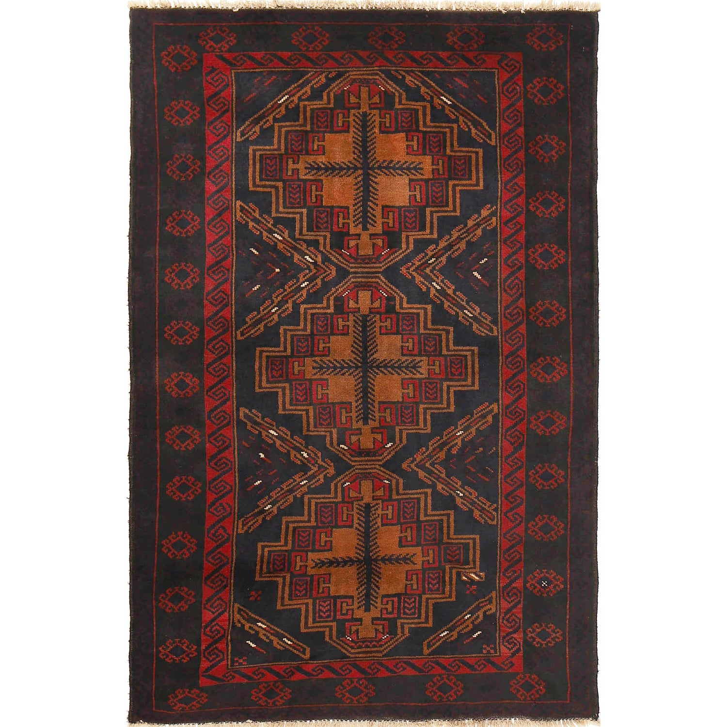 Baluch Short Rug 4' 0" x 6' 3" ft / 122 x 190 cm - No. R18230