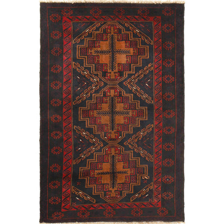 Baluch Short Rug 4' 0" x 6' 3" ft / 122 x 190 cm - No. R18230