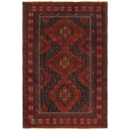 Baluch Short Rug 4' 2" x 6' 2" ft / 127 x 189 cm - No. R18242