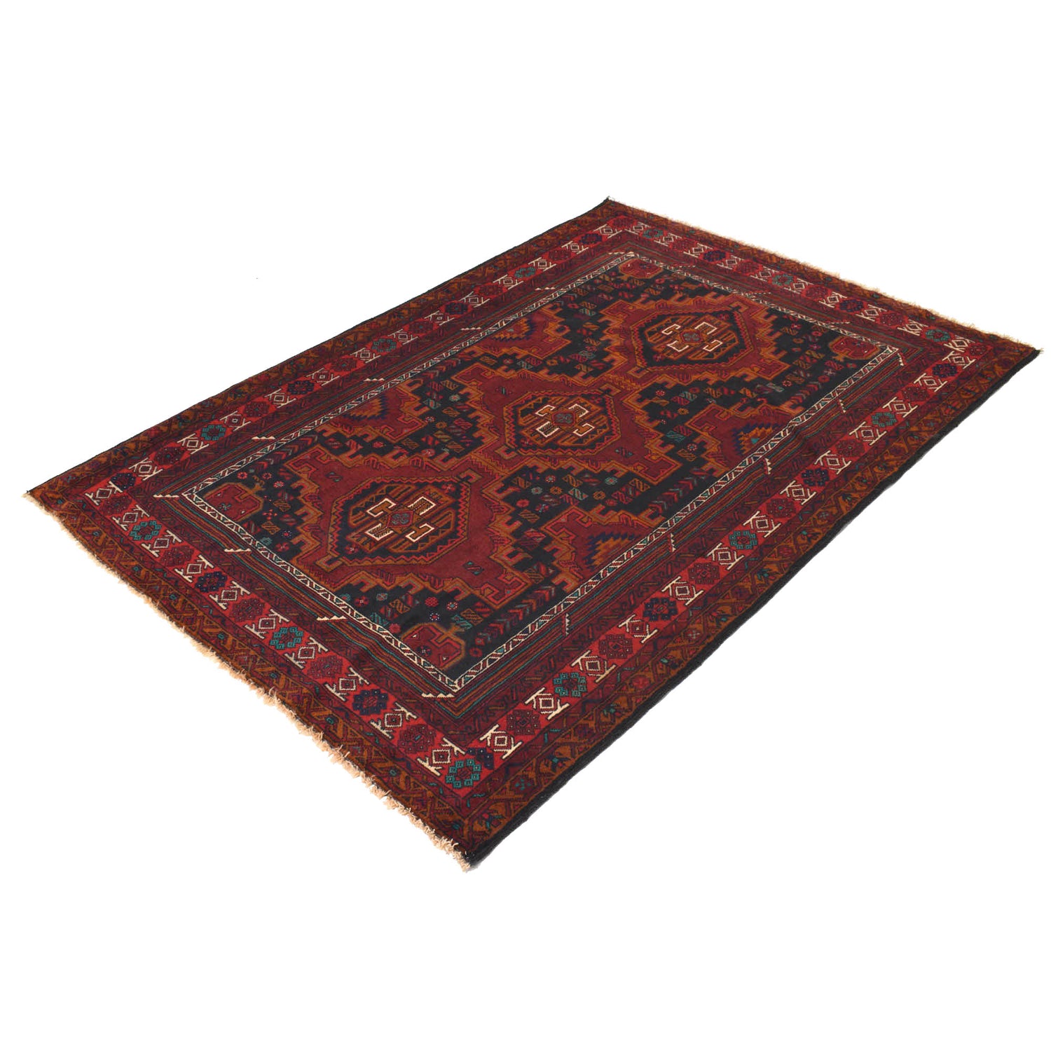 Baluch Short Rug 4' 2" x 6' 2" ft / 127 x 189 cm - No. R18242