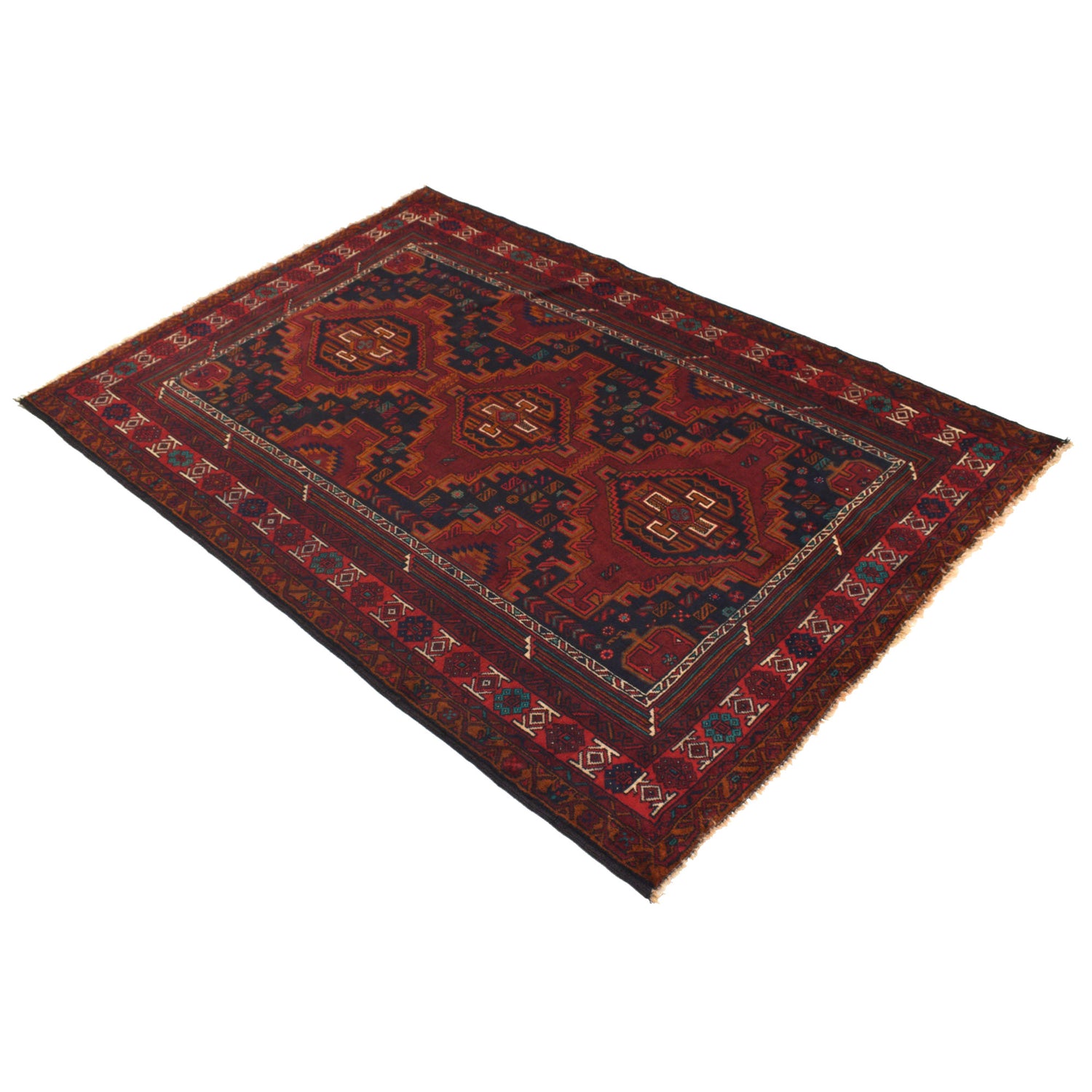 Baluch Short Rug 4' 2" x 6' 2" ft / 127 x 189 cm - No. R18242