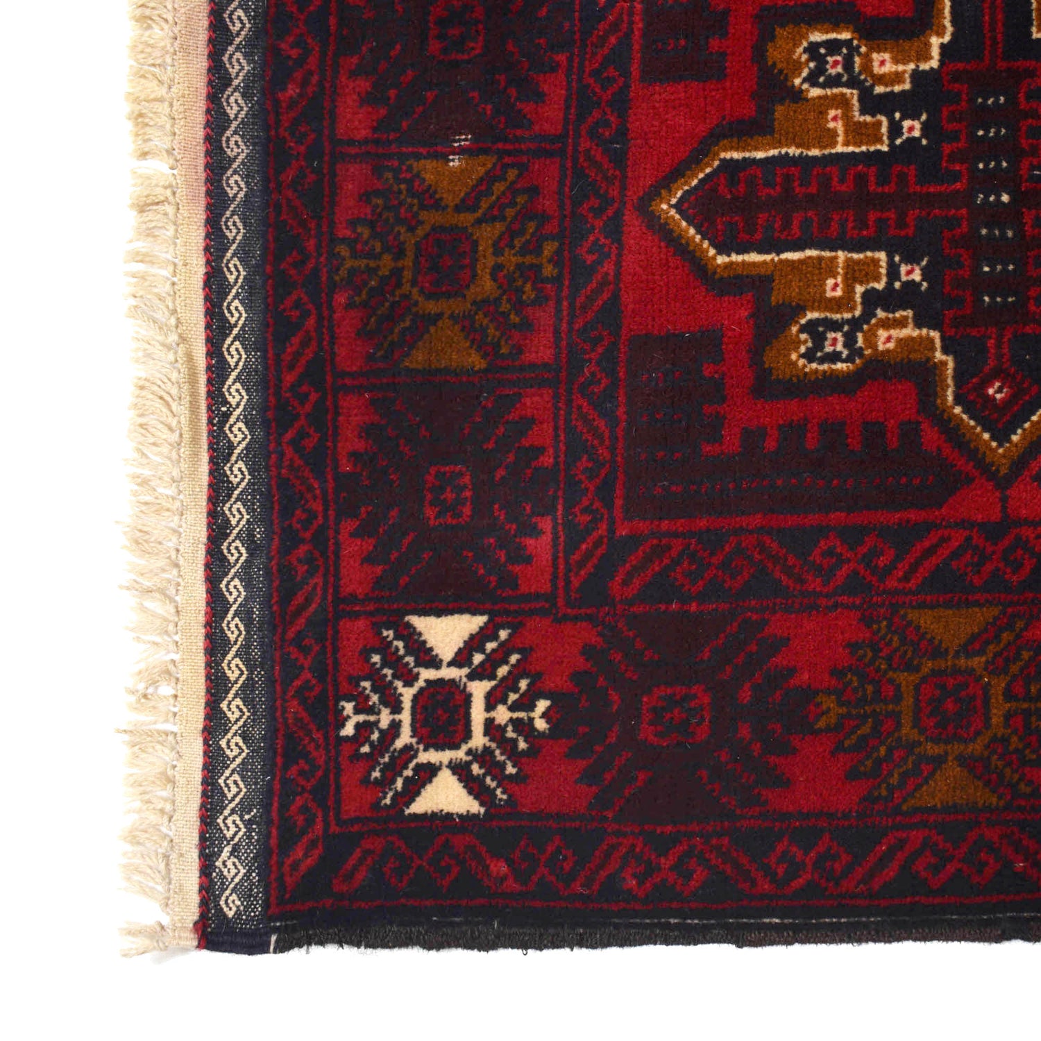 Red Color Baluchi Rug 4' 0" x 6' 6" ft / 123 x 198 cm - No. R18244
