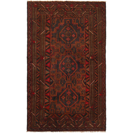 Baluch Short Rug 4' 5" x 7' 1" ft / 135 x 217 cm - No. R18247
