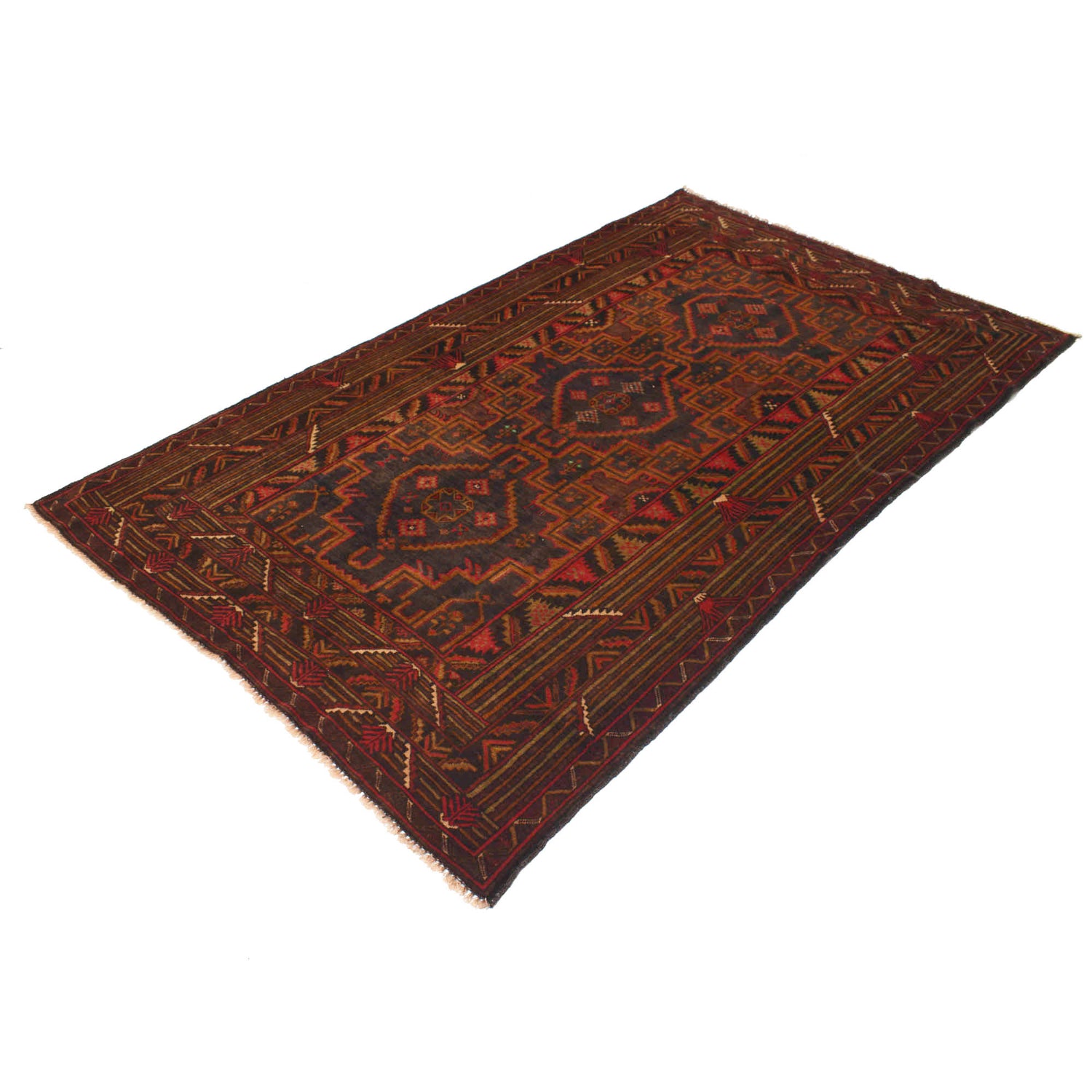 Baluch Short Rug 4' 5" x 7' 1" ft / 135 x 217 cm - No. R18247