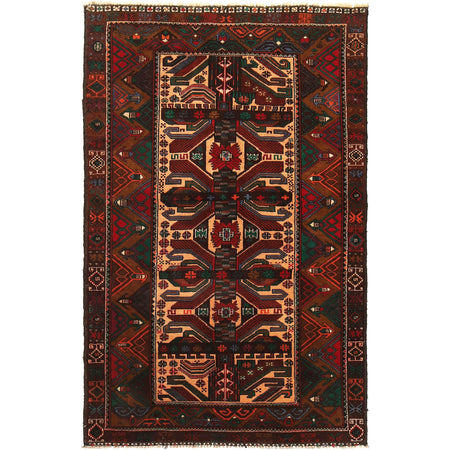 Handmade Baluchi Rug 3' 9" x 5' 11" ft / 114 x 181 cm - No. R18252