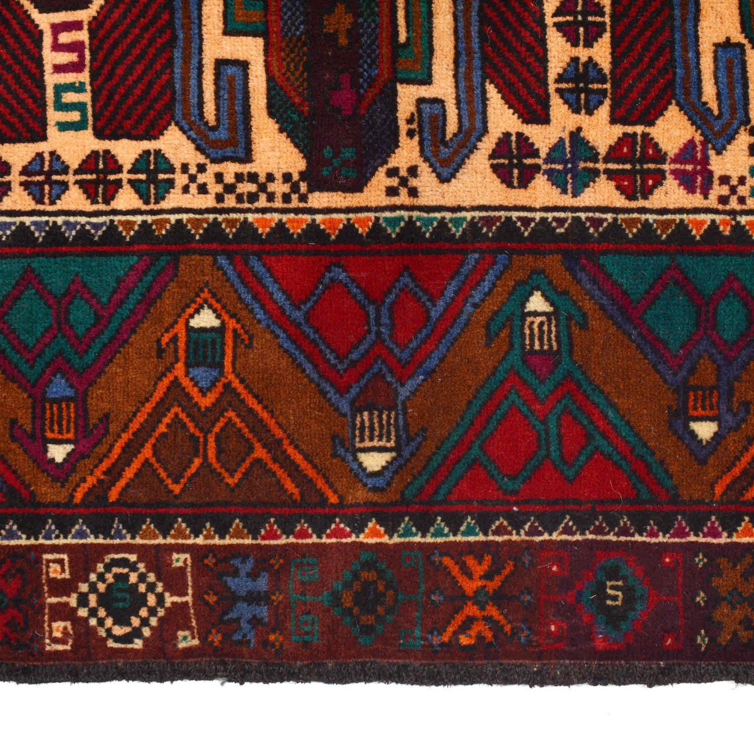 Handmade Baluchi Rug 3' 9" x 5' 11" ft / 114 x 181 cm - No. R18252