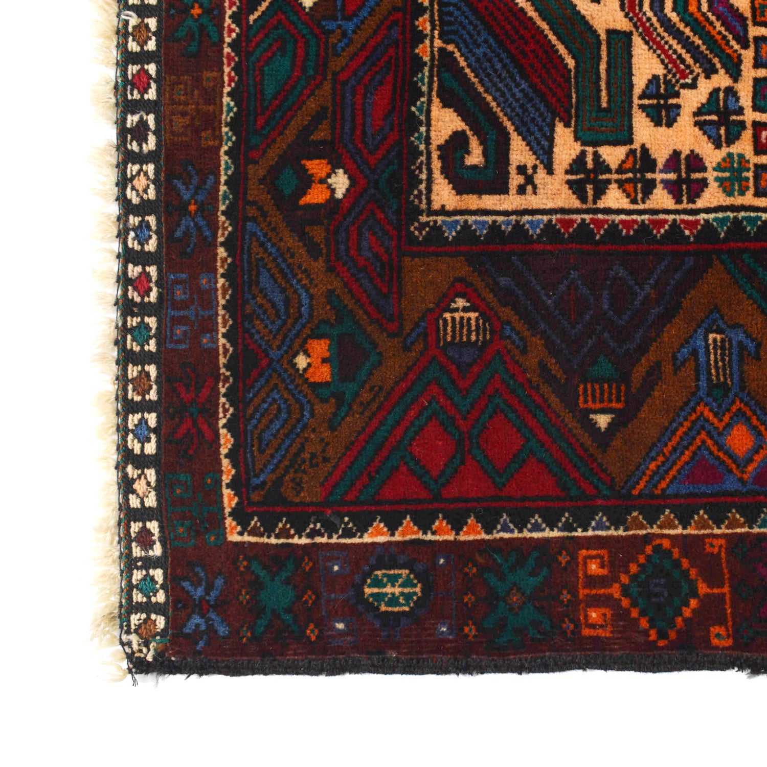 Handmade Baluchi Rug 3' 9" x 5' 11" ft / 114 x 181 cm - No. R18252