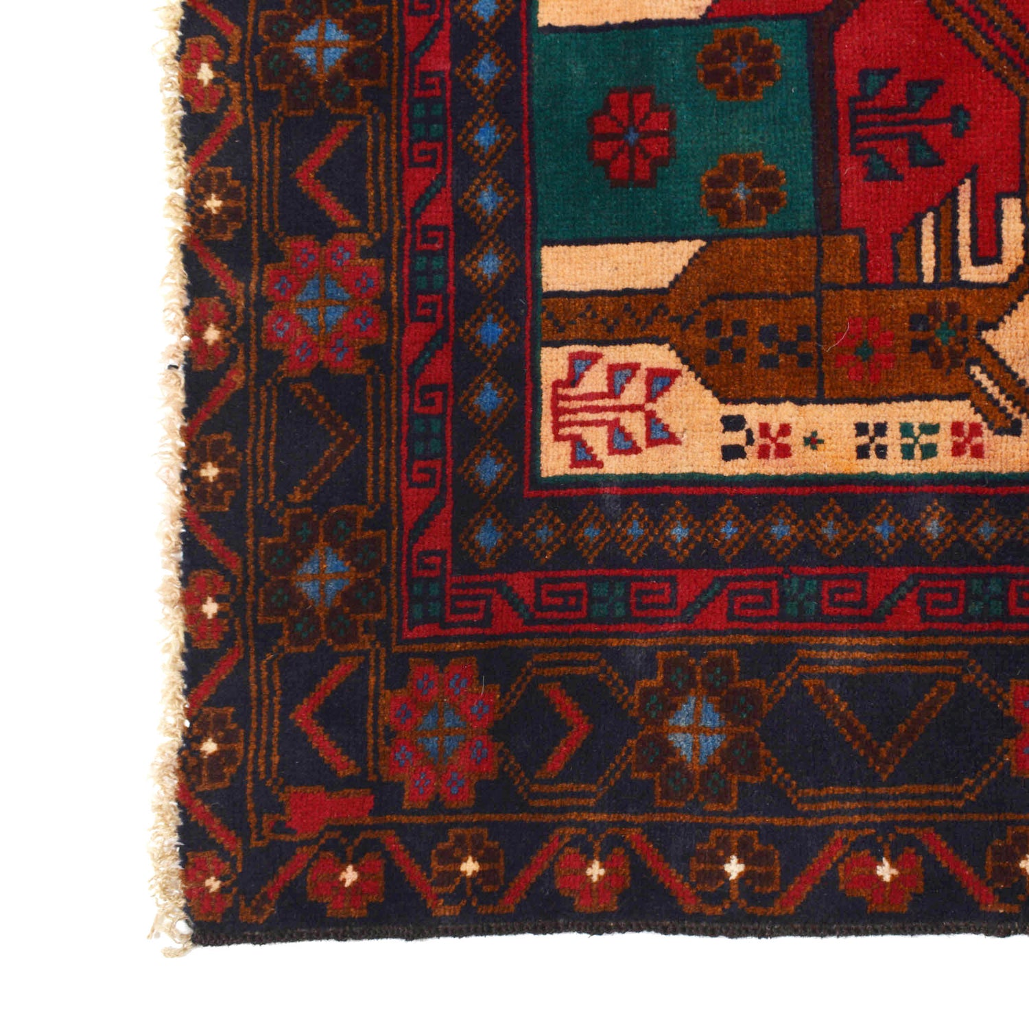 Handmade Pictorial Carpet 3' 8" x 6' 1" ft / 112 x 186 cm - No. R18253