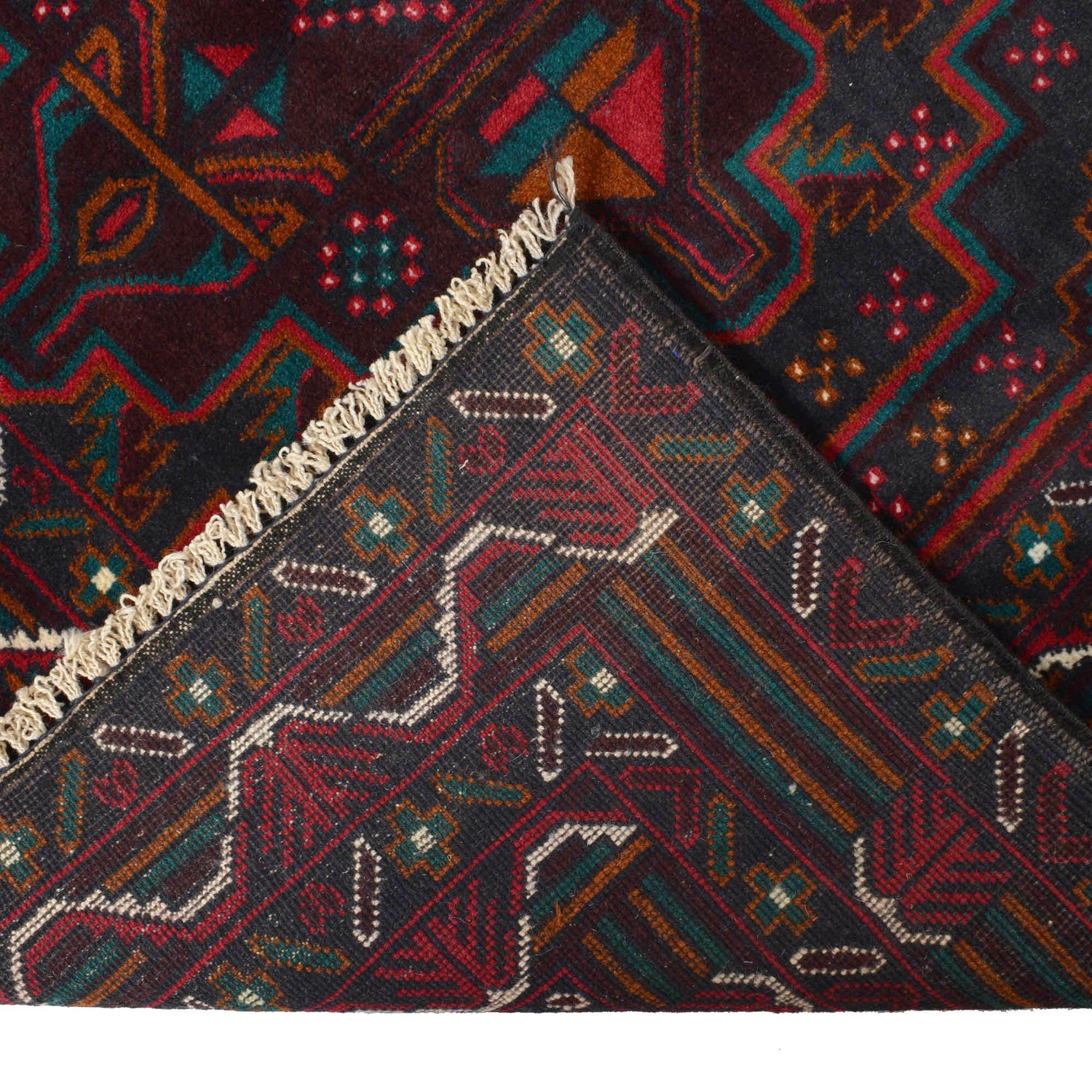 Handmade Baluchi Rug 4' 1" x 6' 8" ft / 125 x 202 cm - No. R18254