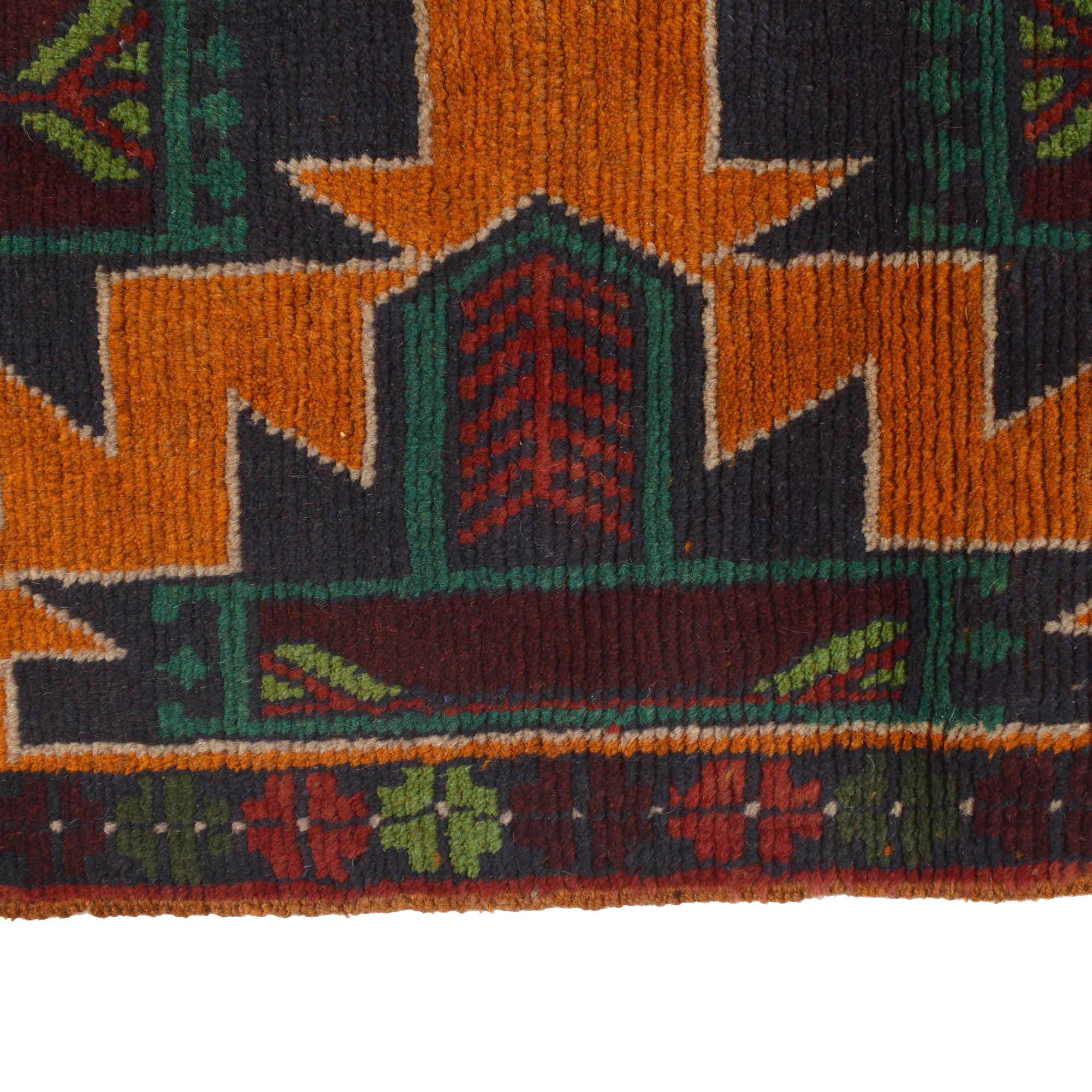 Handmade Balochi Runner Rug 2' 4" x 8' 5" ft / 72 x 256 cm - No. R18272