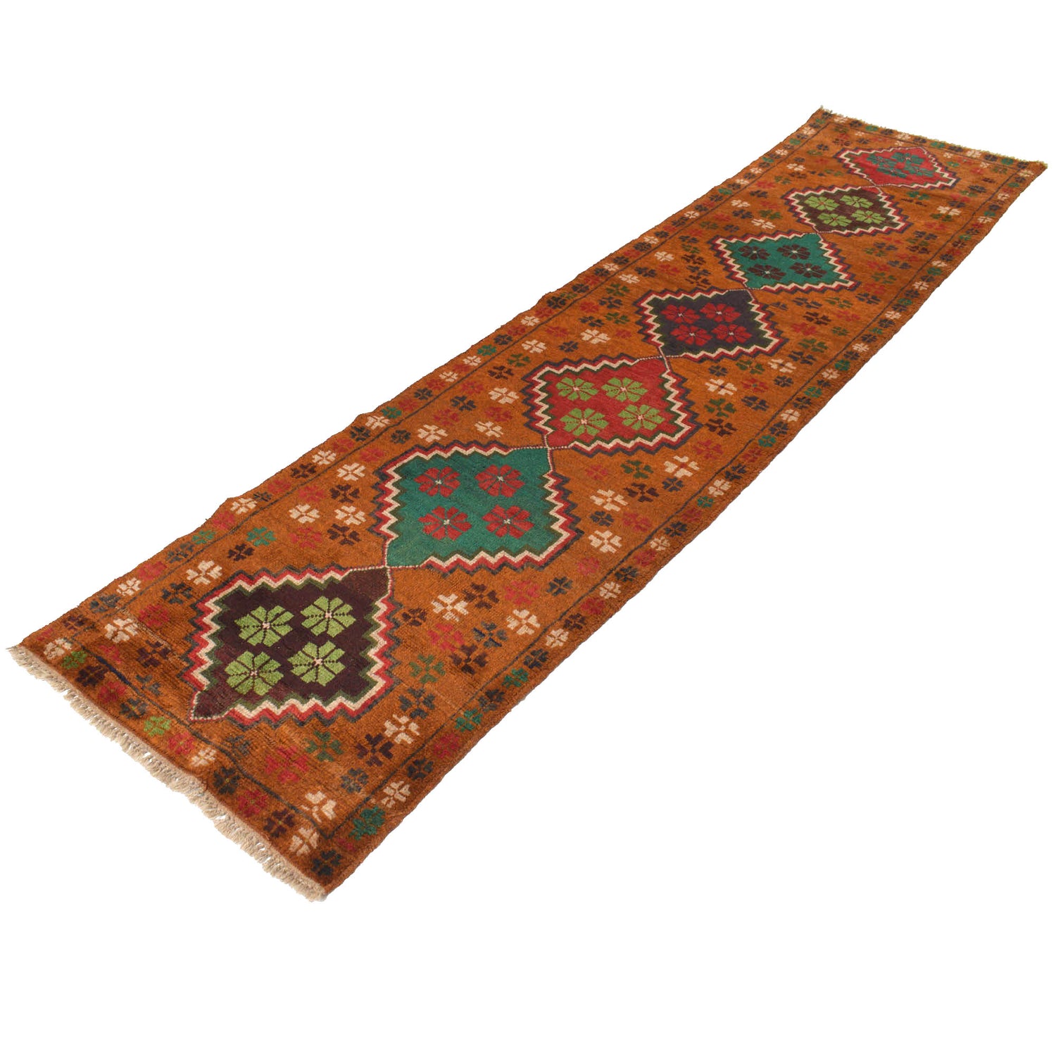 Afghan Baluchi Hallway Runner 2' 6" x 10' 4" ft / 75 x 316 cm - No. R18283