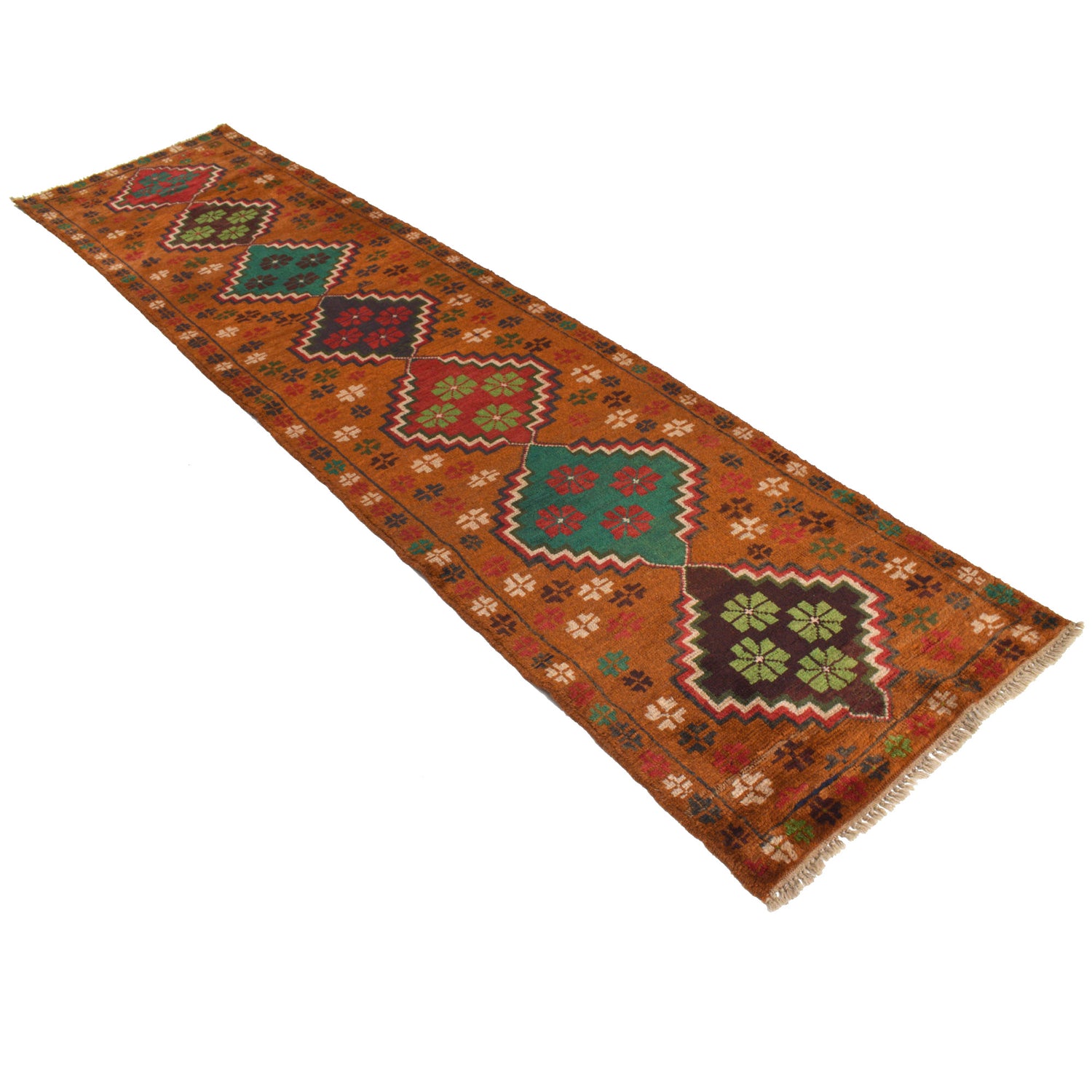 Afghan Baluchi Hallway Runner 2' 6" x 10' 4" ft / 75 x 316 cm - No. R18283