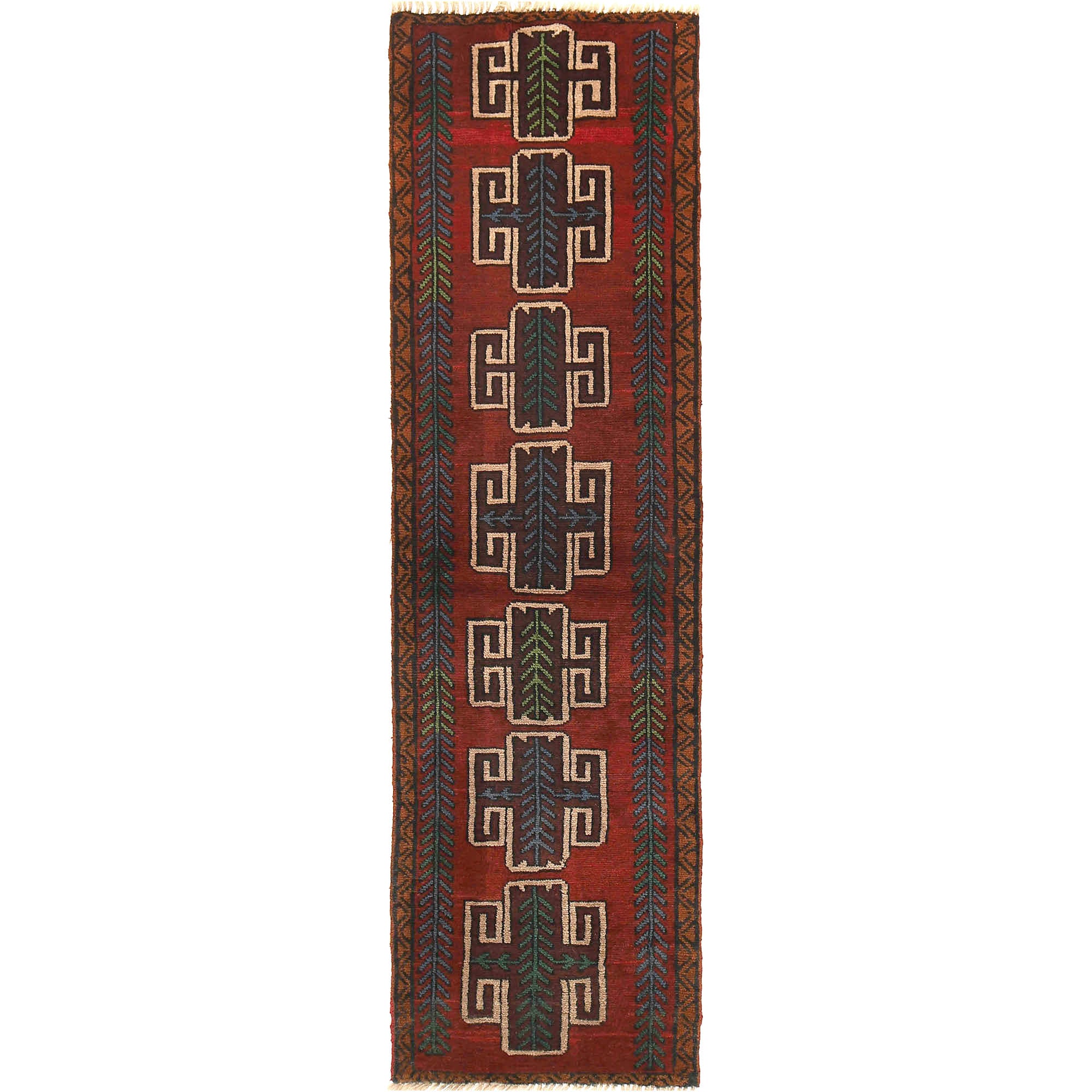 Handmade Balochi Runner Rug 2' 2" x 7' 10" ft / 67 x 240 cm - No. R18287