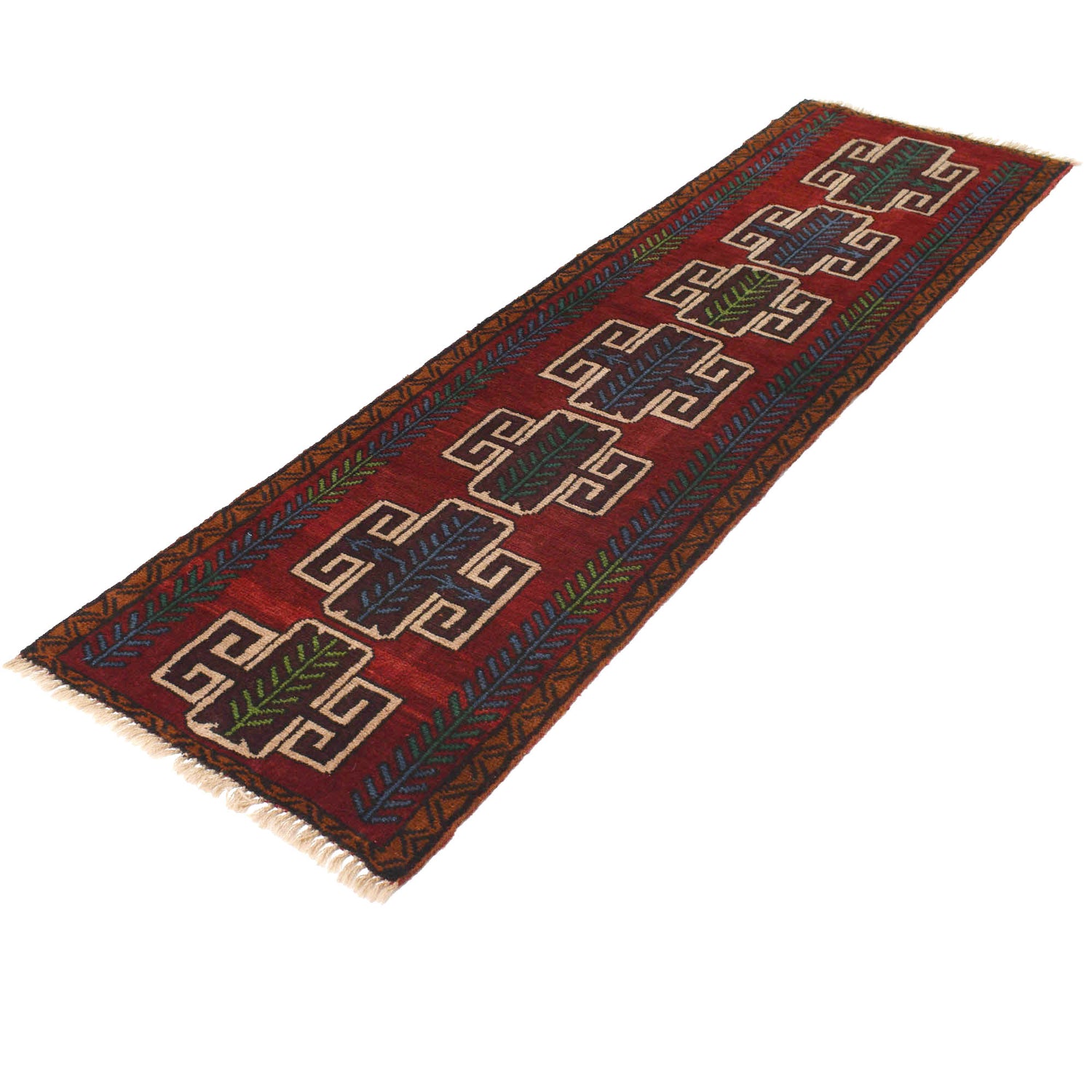 Handmade Balochi Runner Rug 2' 2" x 7' 10" ft / 67 x 240 cm - No. R18287