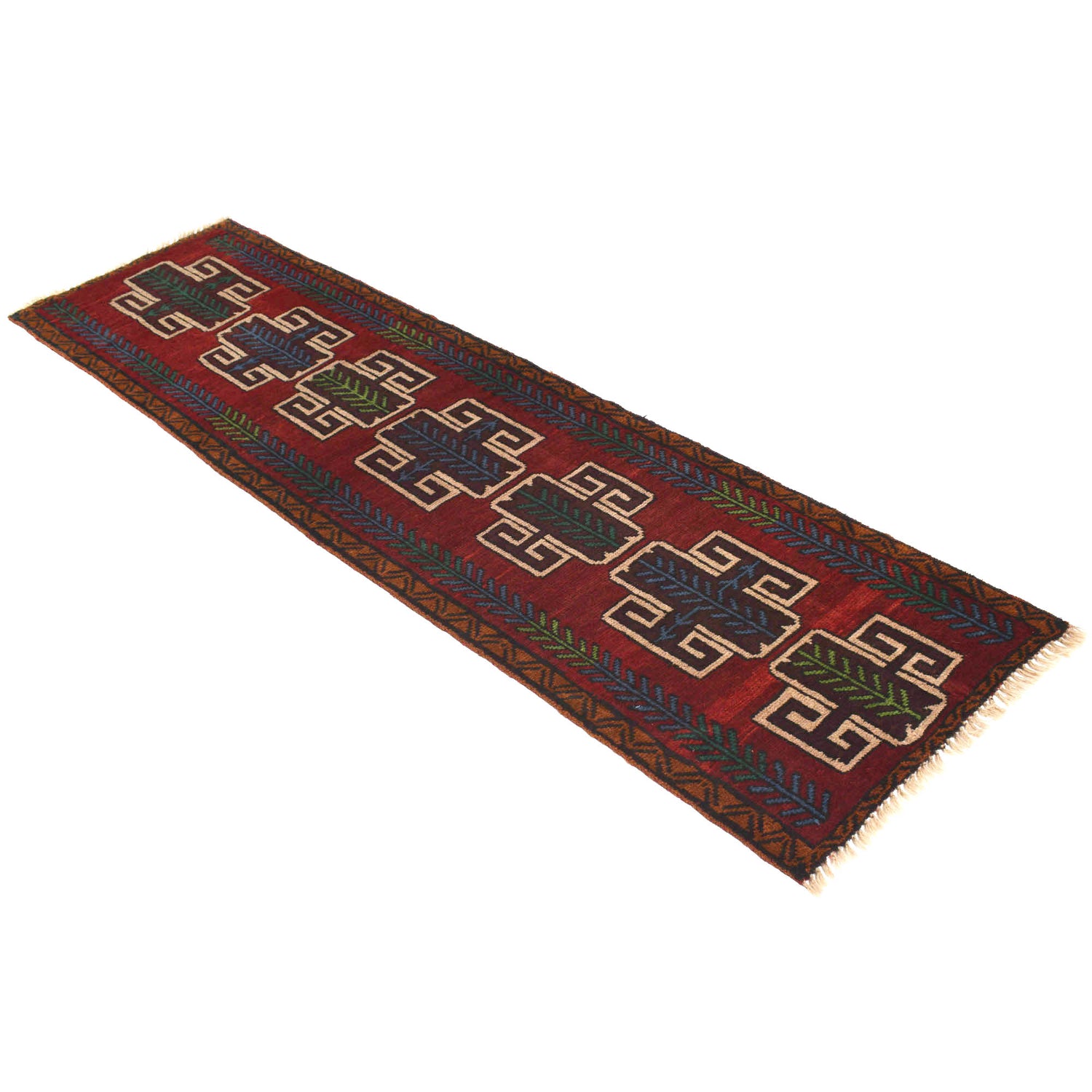 Handmade Balochi Runner Rug 2' 2" x 7' 10" ft / 67 x 240 cm - No. R18287
