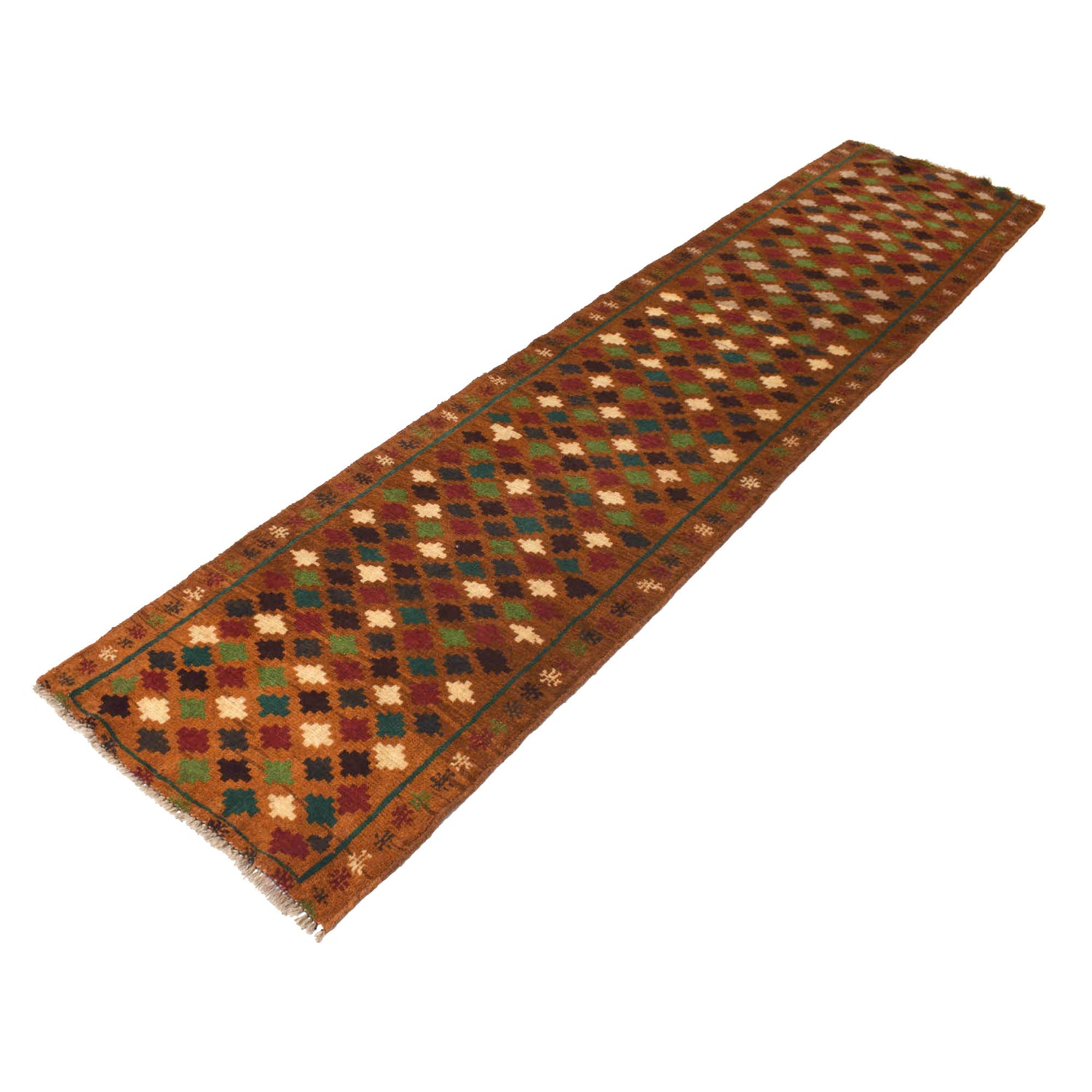Afghan Baluchi Hallway Runner 2' 6" x 9' 4" ft / 77 x 285 cm - No. R18288