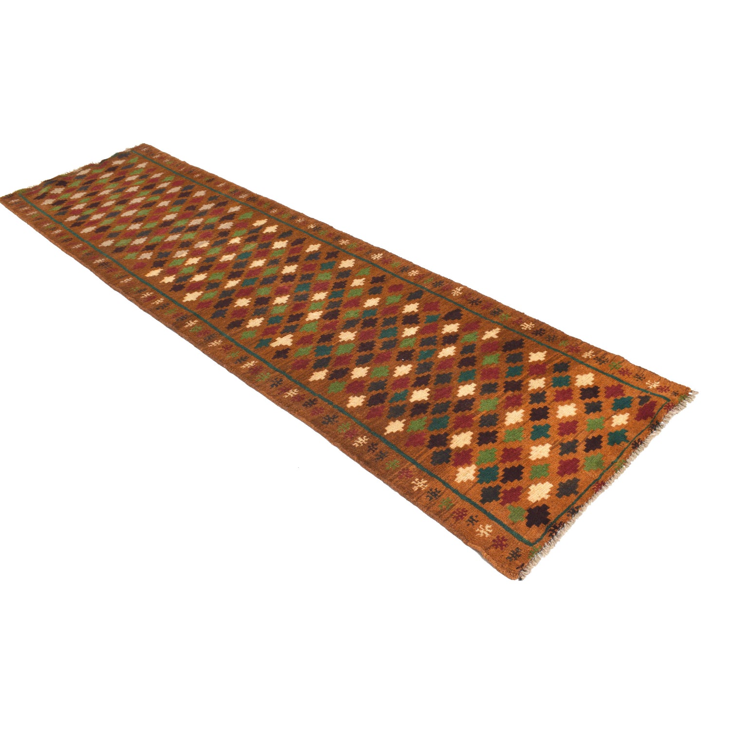 Afghan Baluchi Hallway Runner 2' 6" x 9' 4" ft / 77 x 285 cm - No. R18288