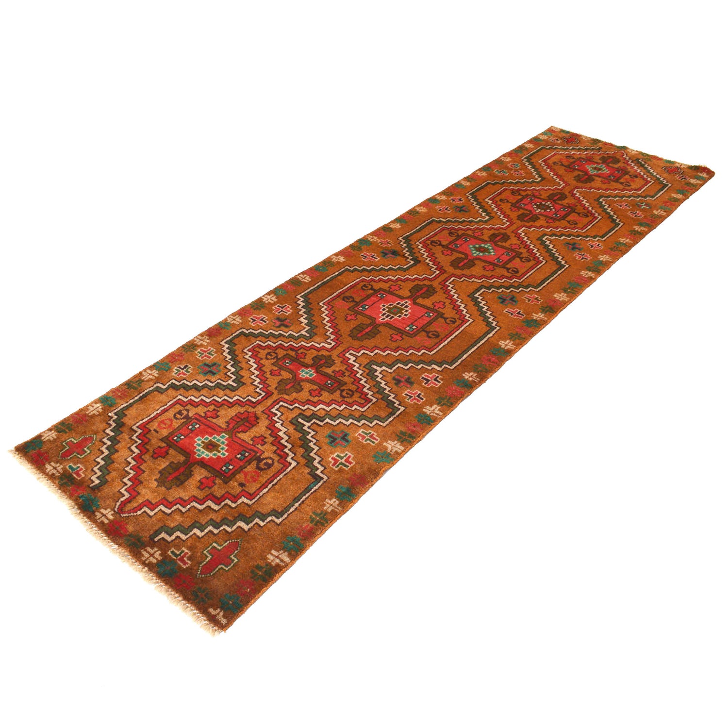 Afghan Baluchi Hallway Runner 2' 7" x 9' 6" ft / 80 x 290 cm - No. R18289
