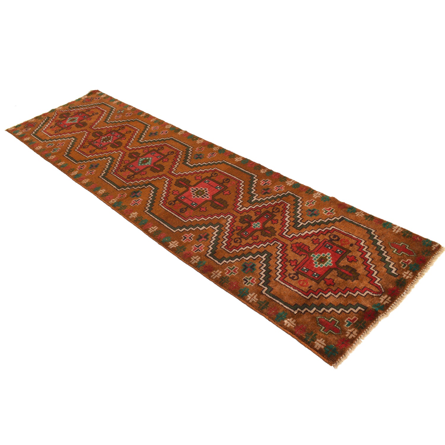 Afghan Baluchi Hallway Runner 2' 7" x 9' 6" ft / 80 x 290 cm - No. R18289