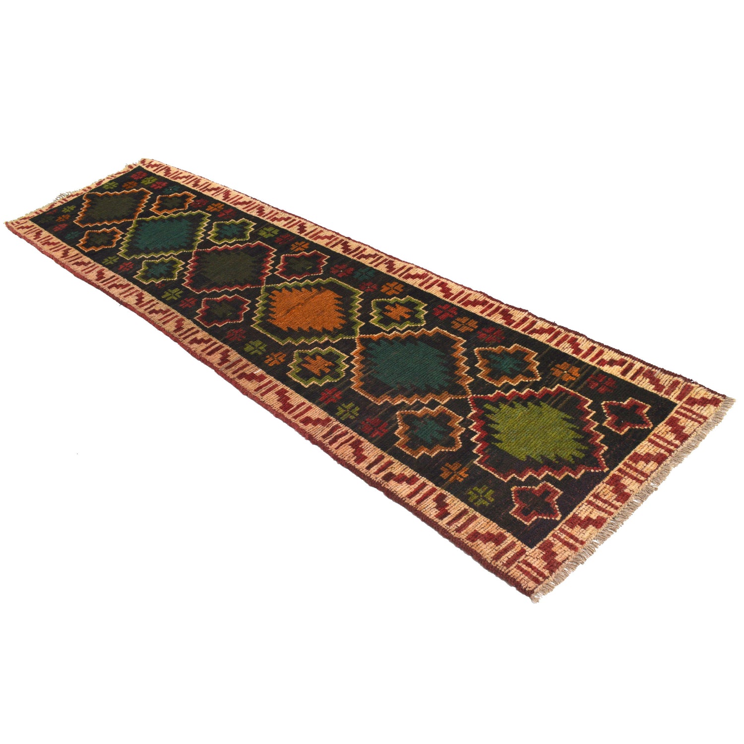 Afghan Baluchi Hallway Runner 2' 7" x 9' 5" ft / 80 x 288 cm - No. R18294