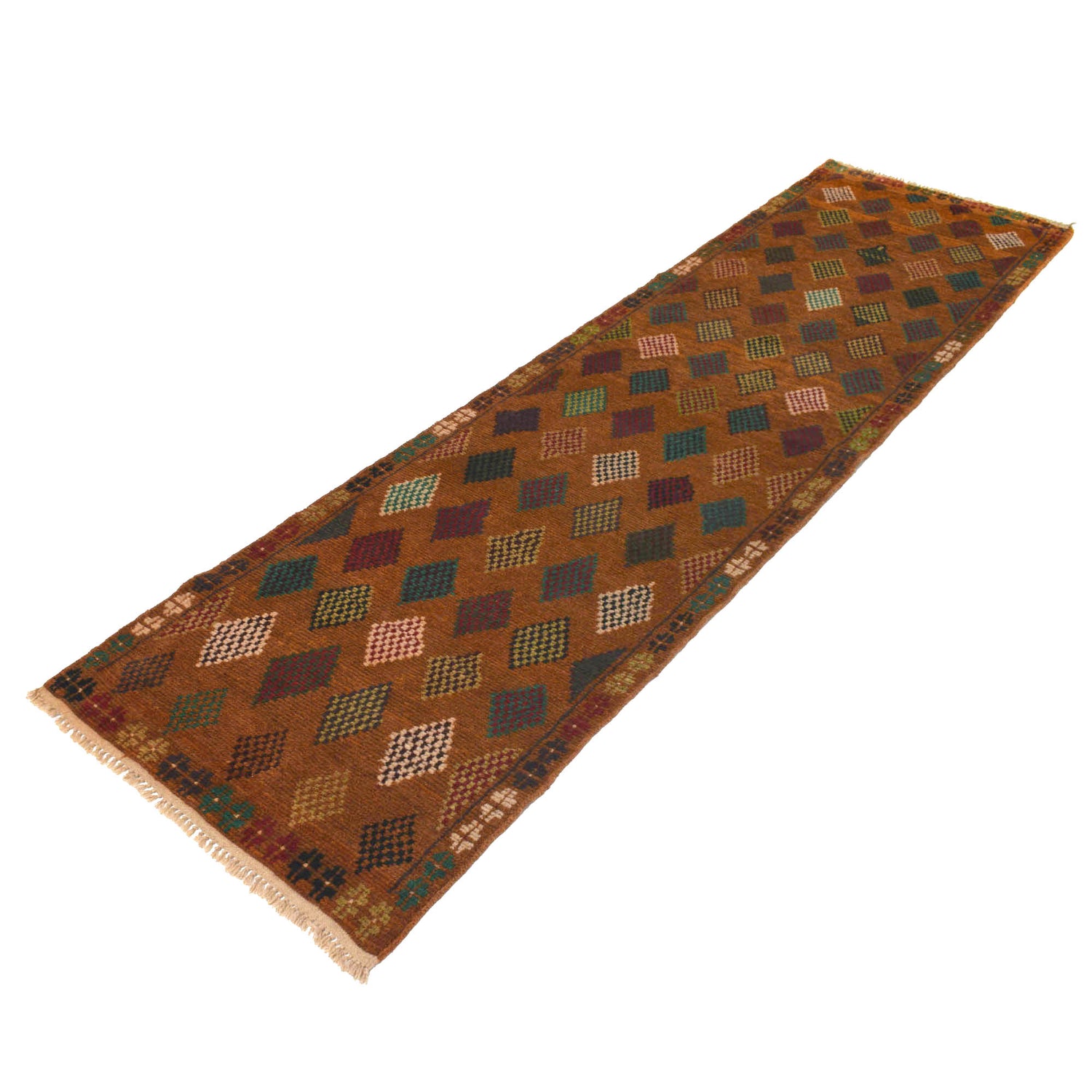 Afghan Baluchi Hallway Runner 2' 6" x 9' 6" ft / 76 x 290 cm - No. R18297